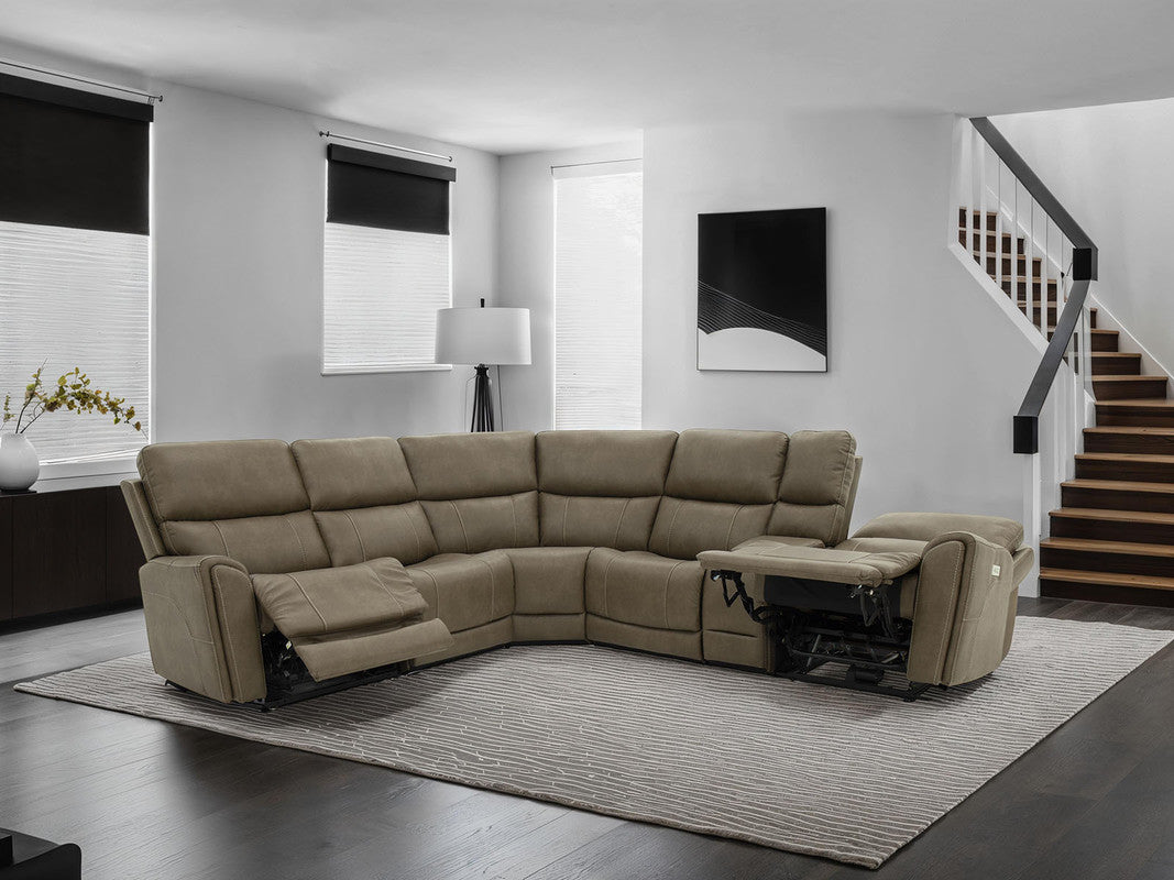 Orpheus Brown Power Sectional - Ornate Home