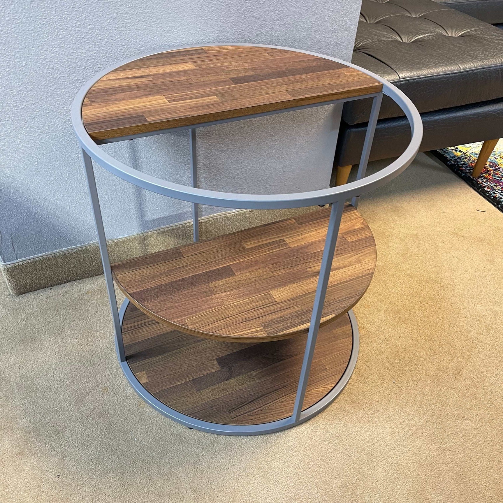 Orrin Gray & Walnut End Table - Ornate Home