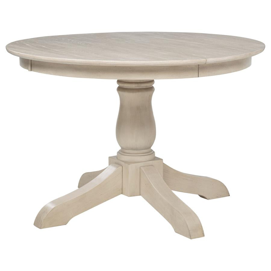 Orrison Linen 5-piece Oval 62-inch Extension Leaf Dining Set - Ornate Home