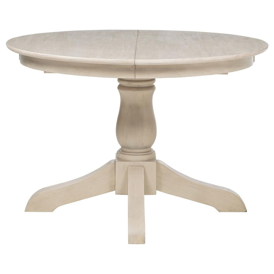 Orrison Linen 5-piece Oval 62-inch Extension Leaf Dining Set - Ornate Home