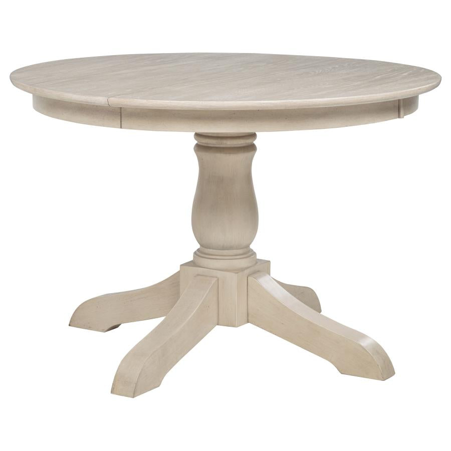 Orrison Linen 5-piece Oval 62-inch Extension Leaf Dining Set - Ornate Home