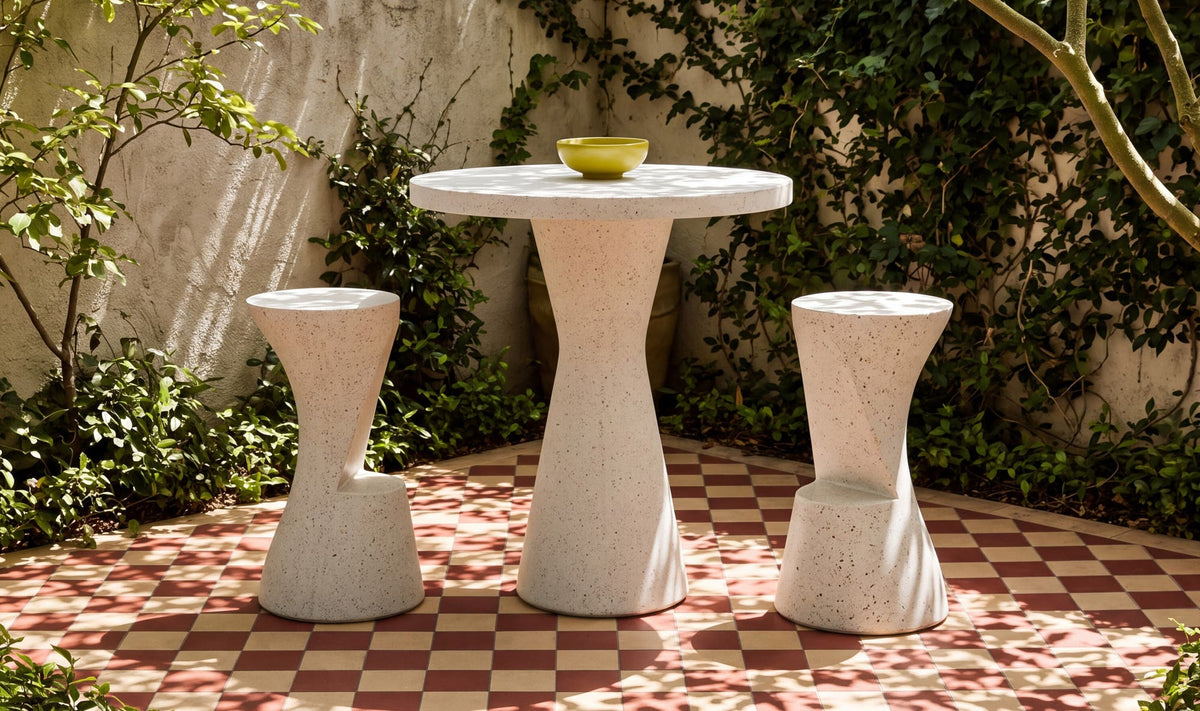 Orrix White Bar Outdoor Table - Ornate Home