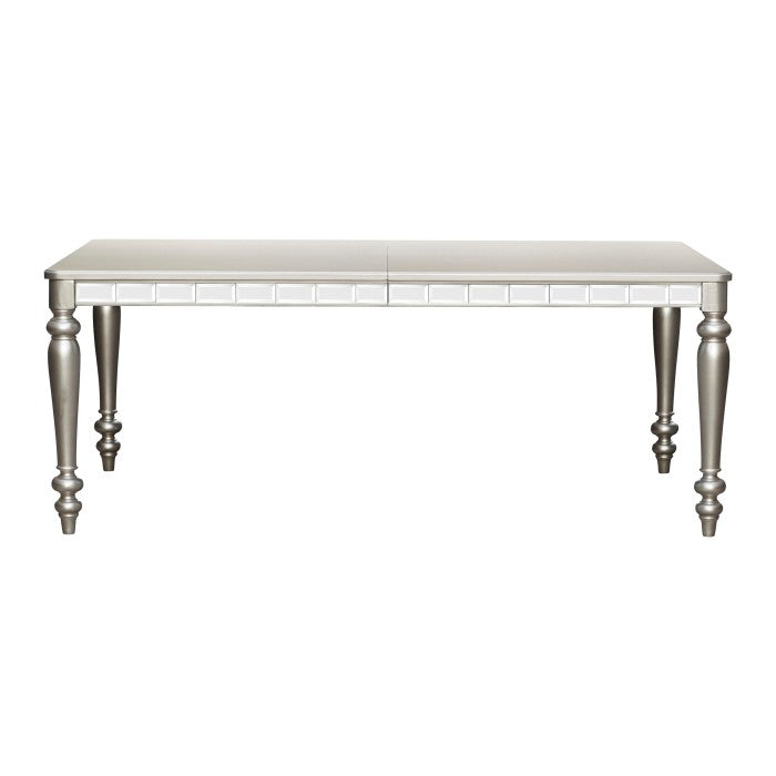 Orsina Silver Mirrored Extendable Dining Table - Ornate Home