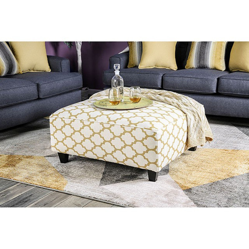 Orson Ivory Ottoman - Ornate Home