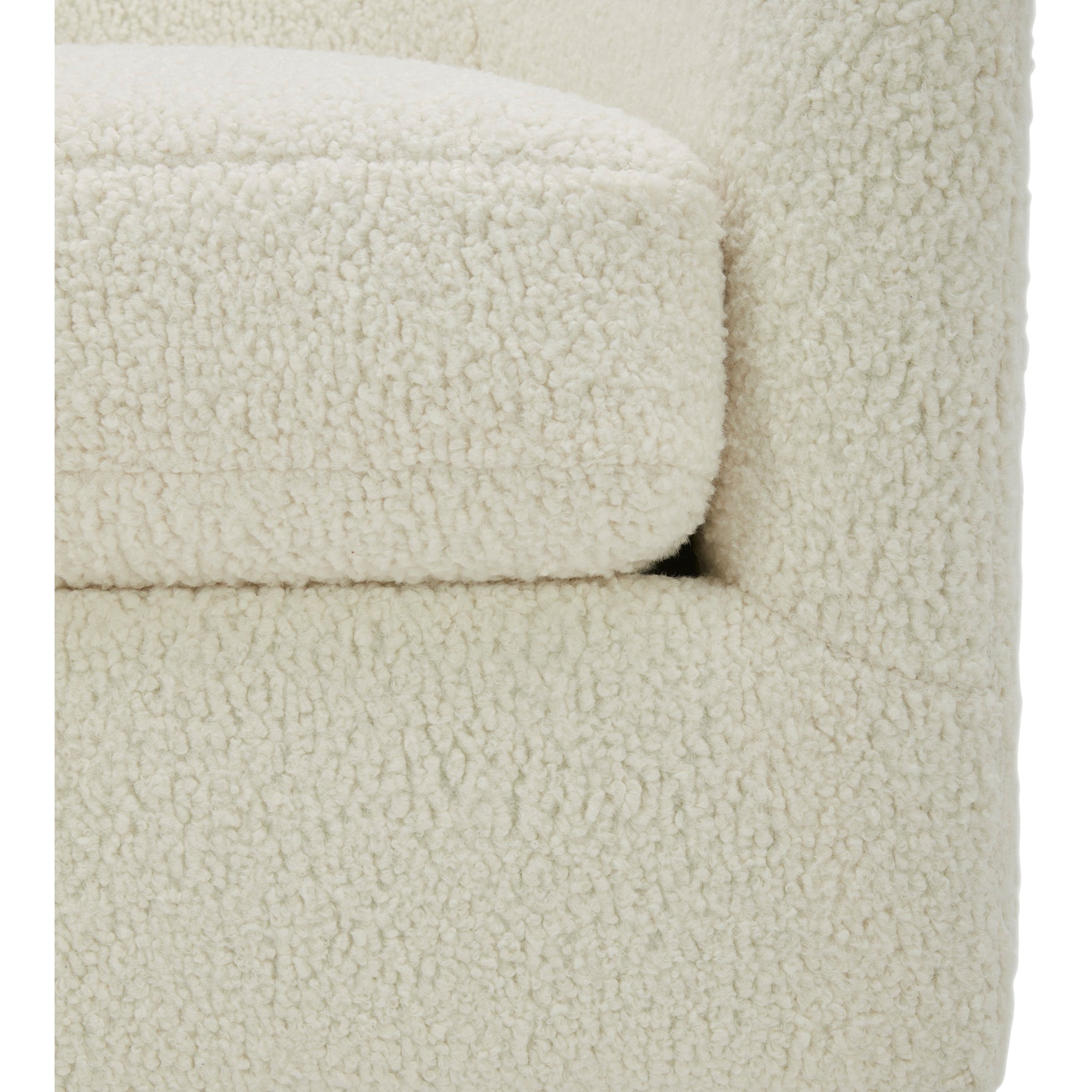 Oscy Faux Shearling White Swivel Chair - Ornate Home