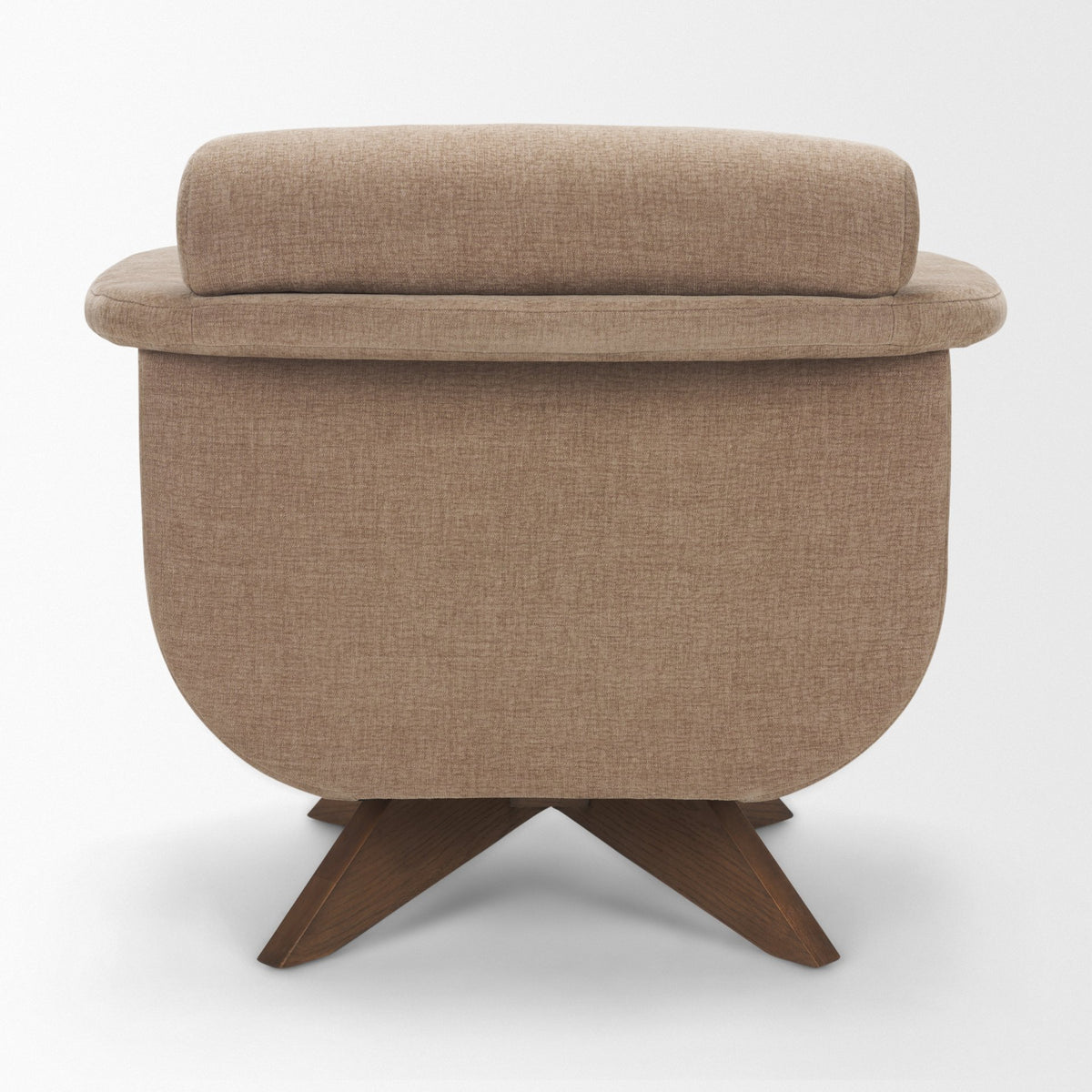 Oskar Chocolate/Brown Fabric Swivel Accent Chair - Ornate Home