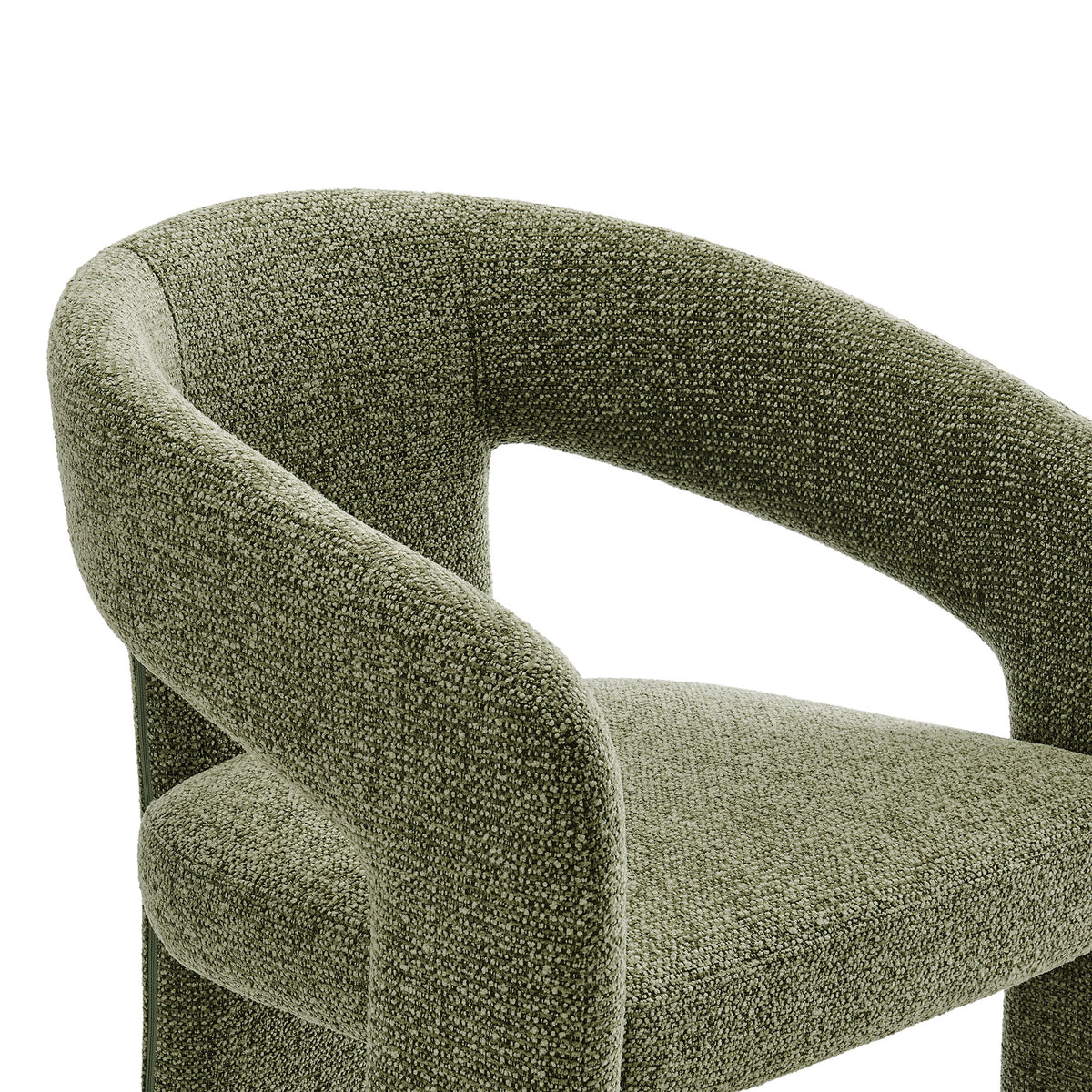 Oslo Leaf Barrel Fabric Upholstered Dining Accent Chair - Ornate Home