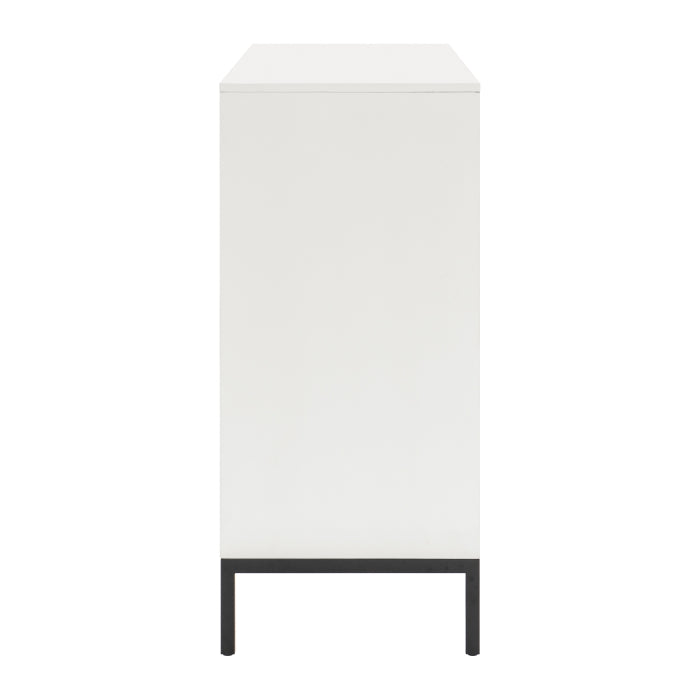 Oslo White/Walnut Dresser - Ornate Home