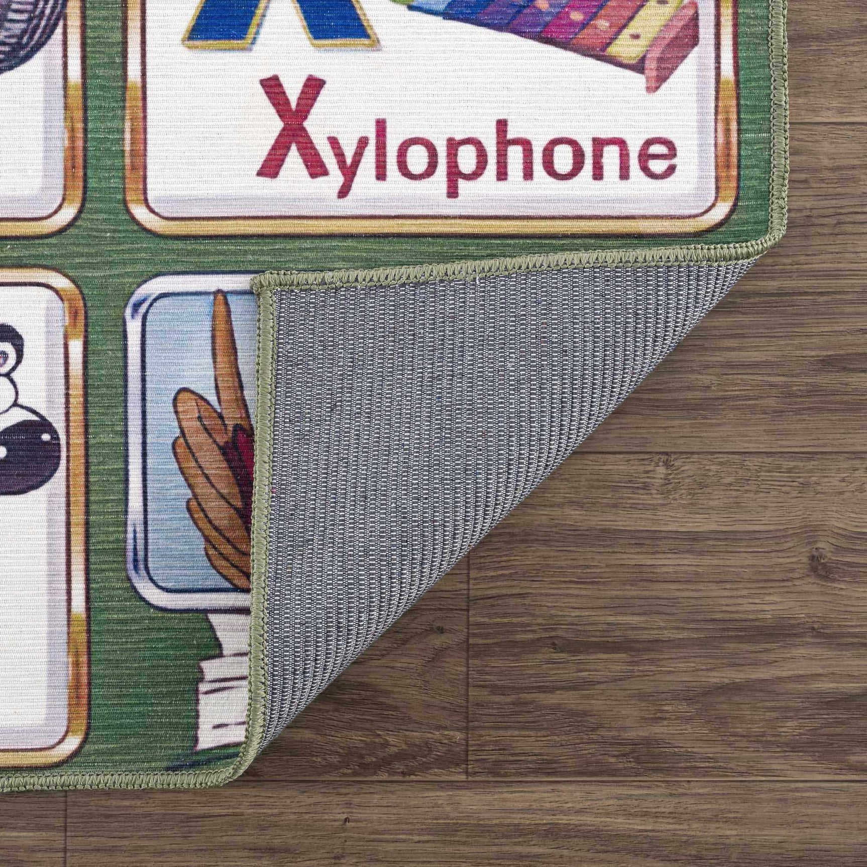 Osric Colorful Alphabet Washable Kids Rug - Ornate Home