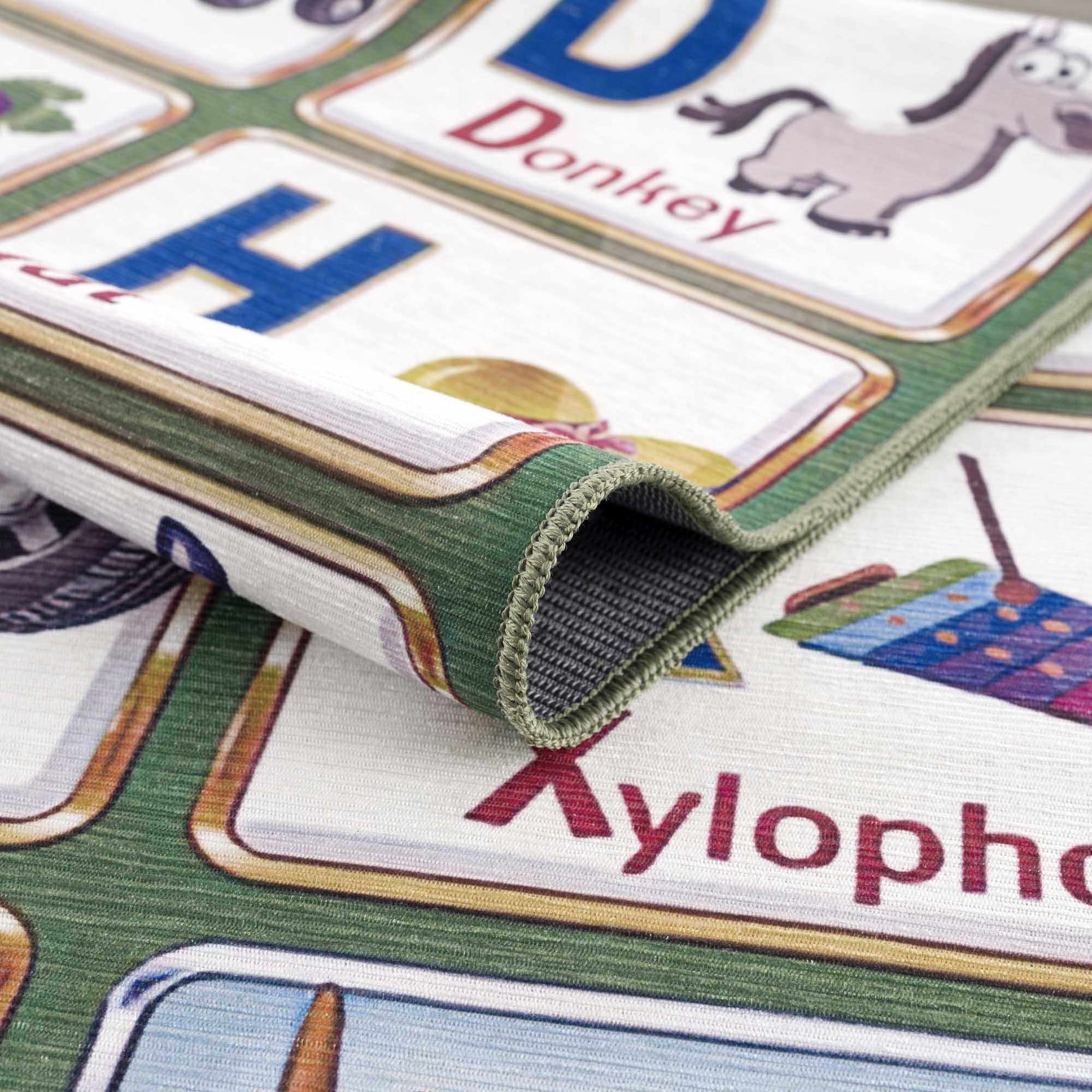 Osric Colorful Alphabet Washable Kids Rug - Ornate Home