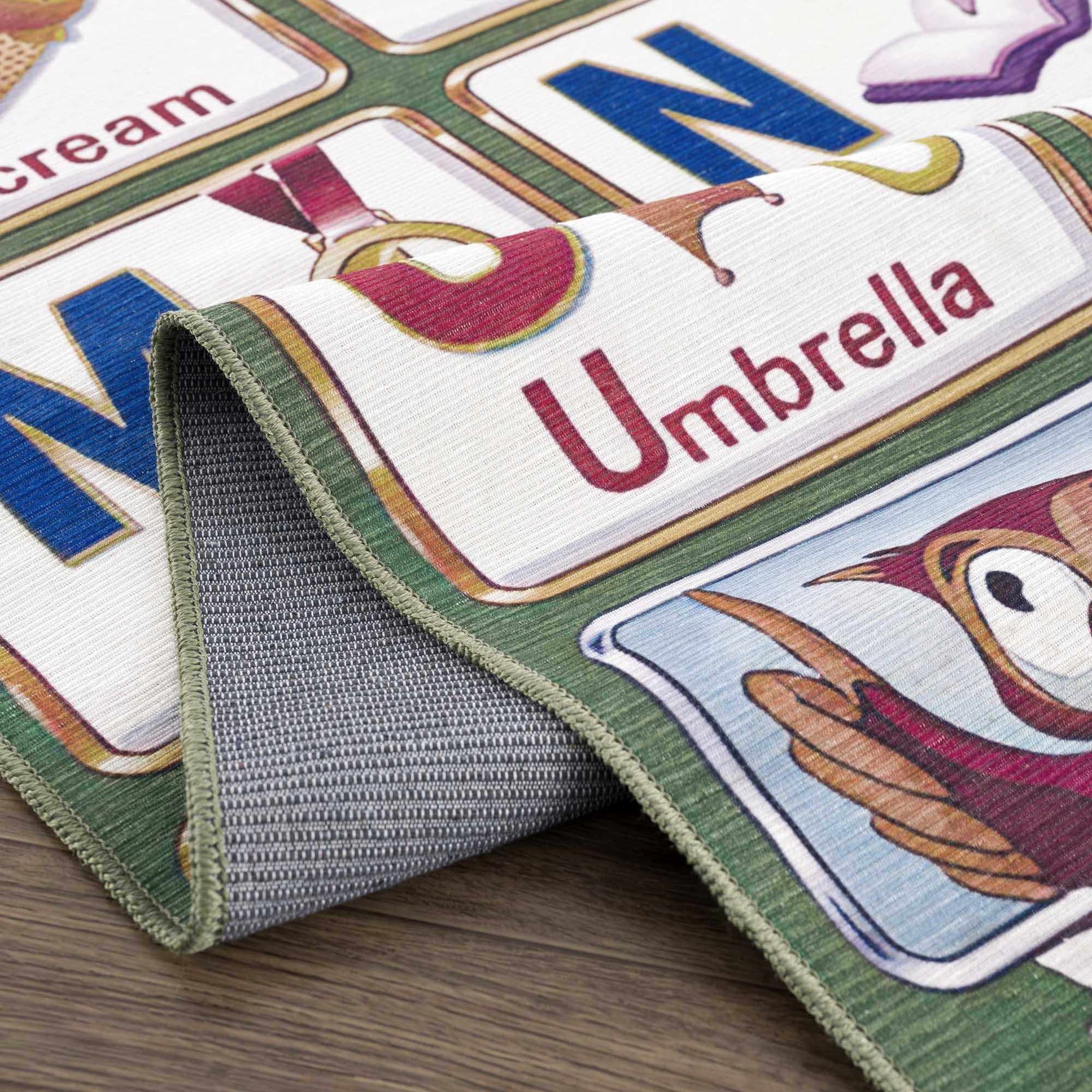 Osric Colorful Alphabet Washable Kids Rug - Ornate Home