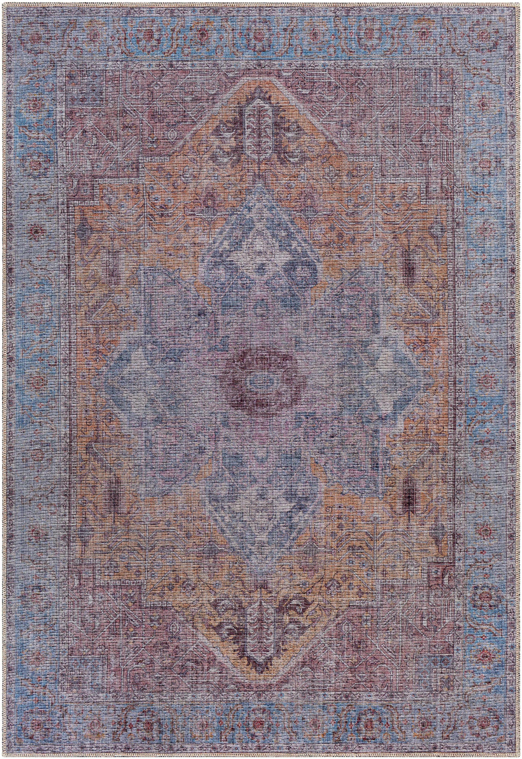 Otaki Purple & Brown Washable Area Rug - Clearance - Ornate Home