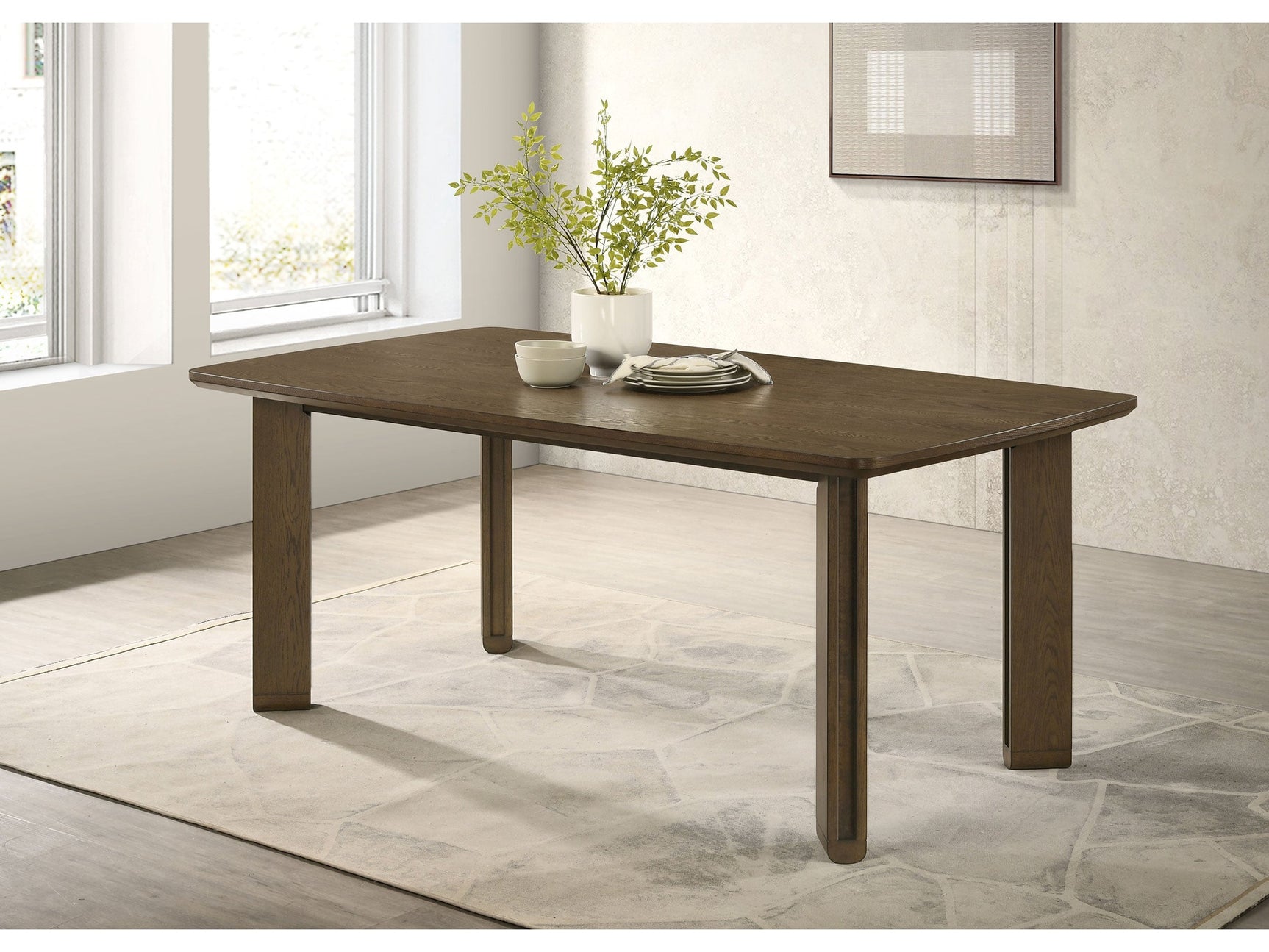 Ottowa Brown 71-inch Rectangular Wood Dining Table - Ornate Home