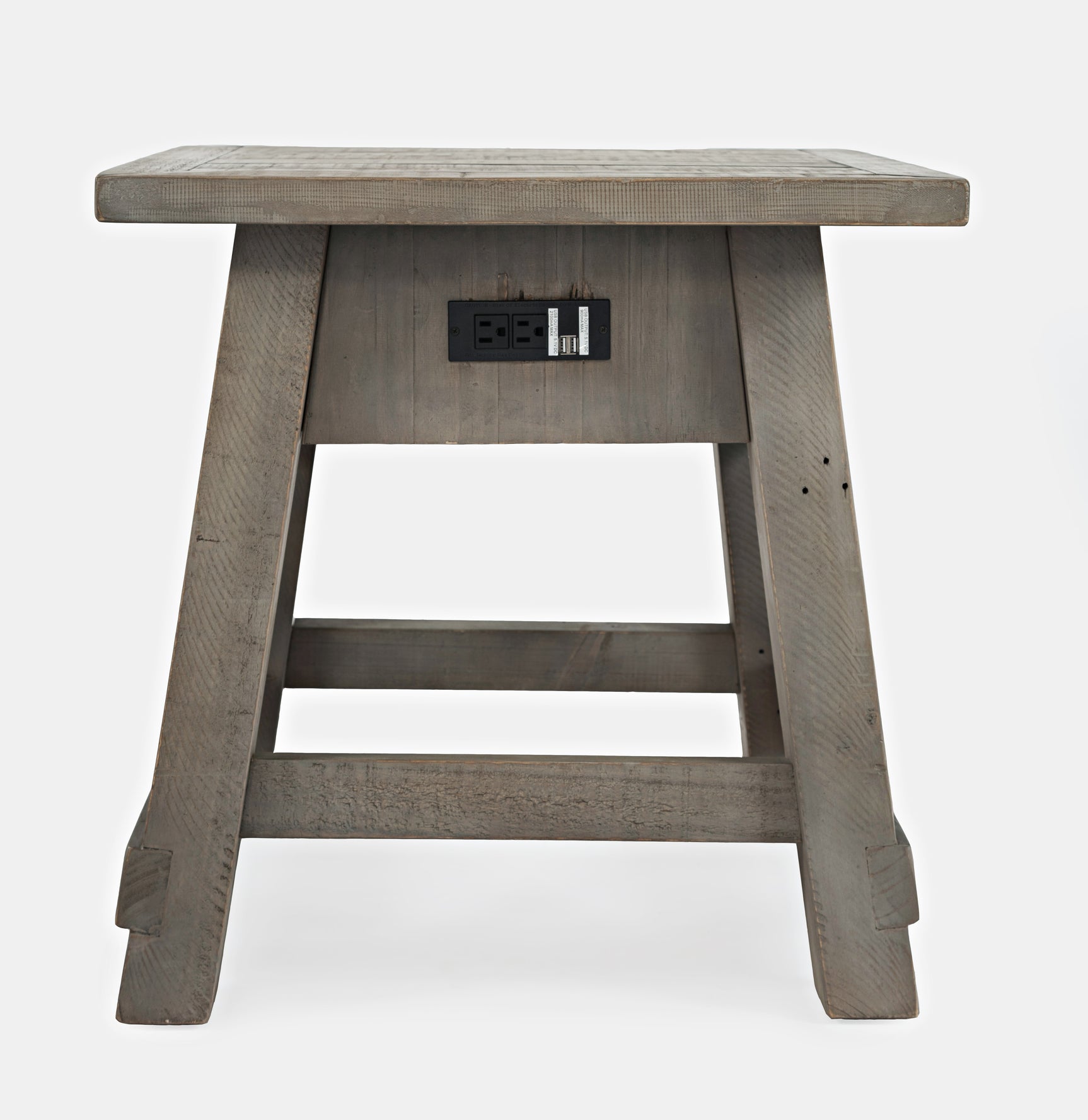 Outer Banks Driftwood Power End Table - Ornate Home