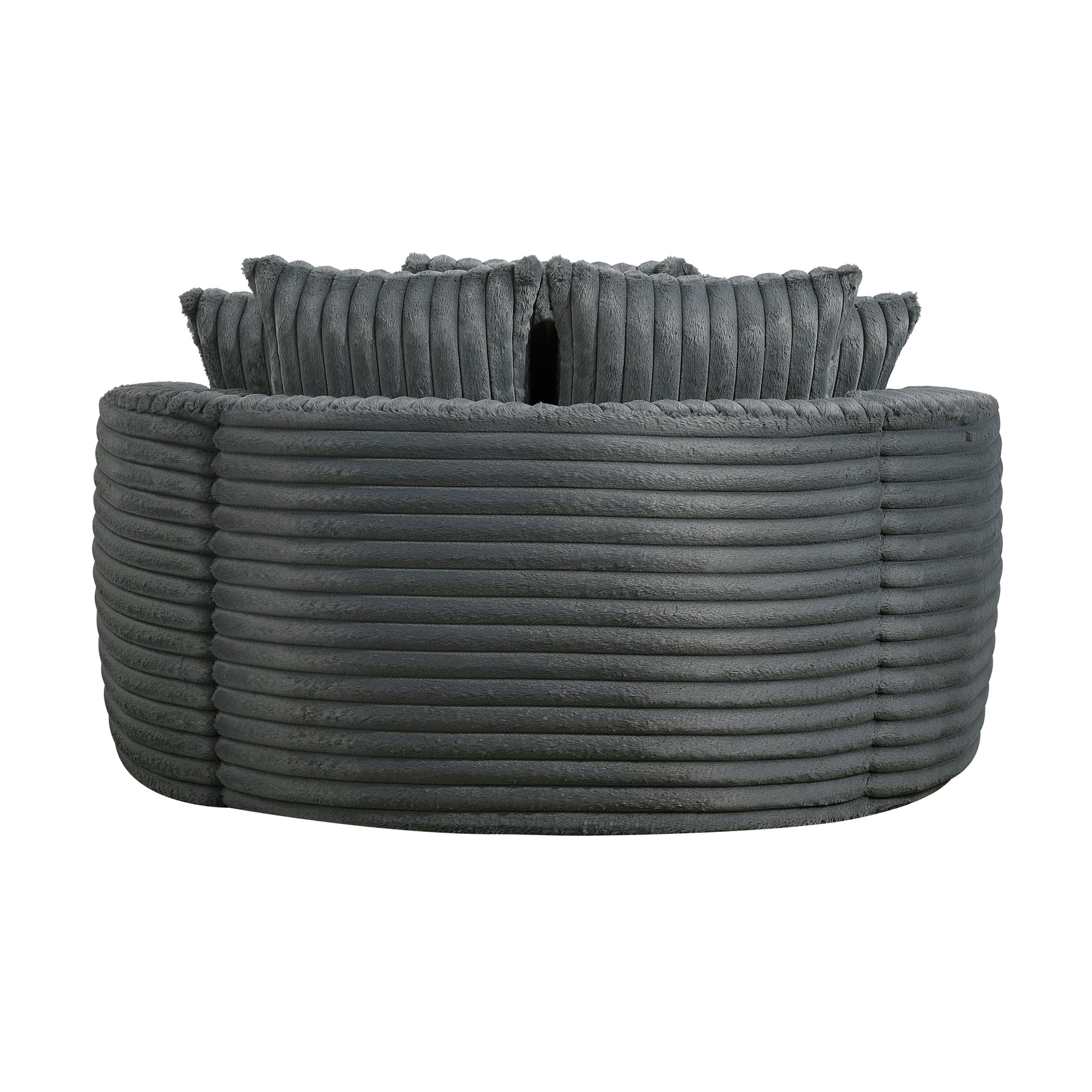 Oversized Dark Gray Chaise Lounge - Ornate Home