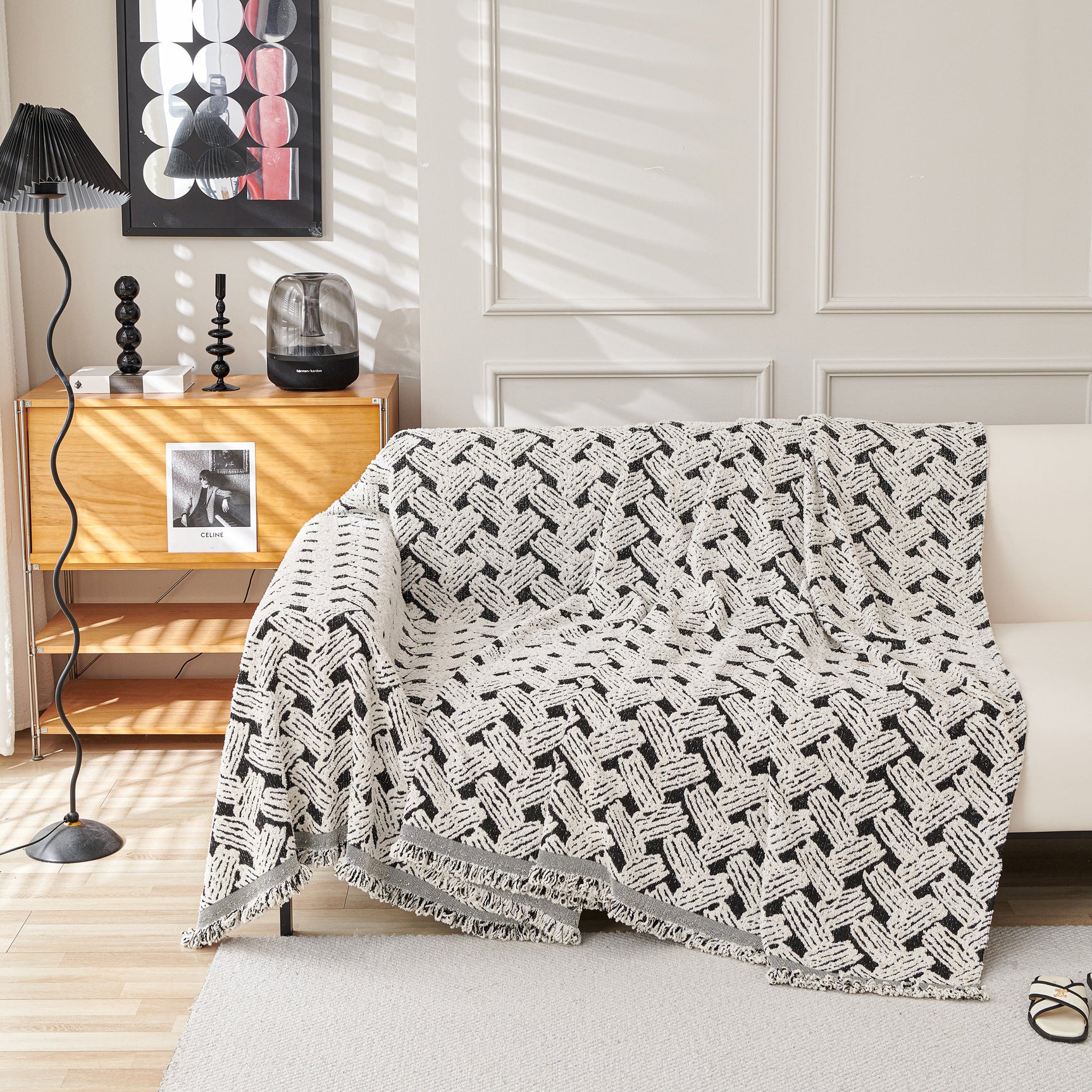 Oversized Reversible Couch Covers Sheet Blanket, L-Shape U-Shaped Sectional Protector for Cats Dogs - Ornate Home