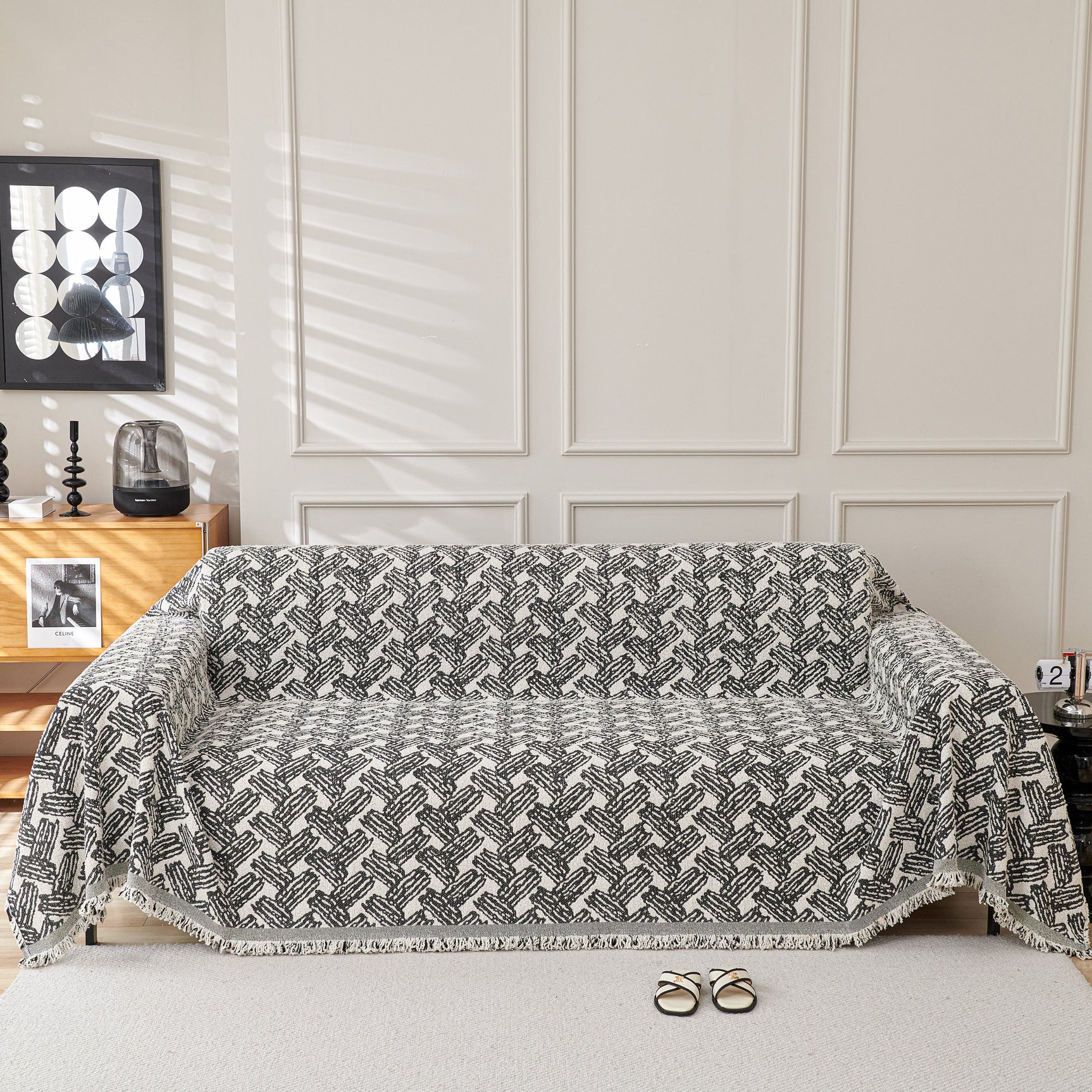 Oversized Reversible Couch Covers Sheet Blanket, L-Shape U-Shaped Sectional Protector for Cats Dogs - Ornate Home