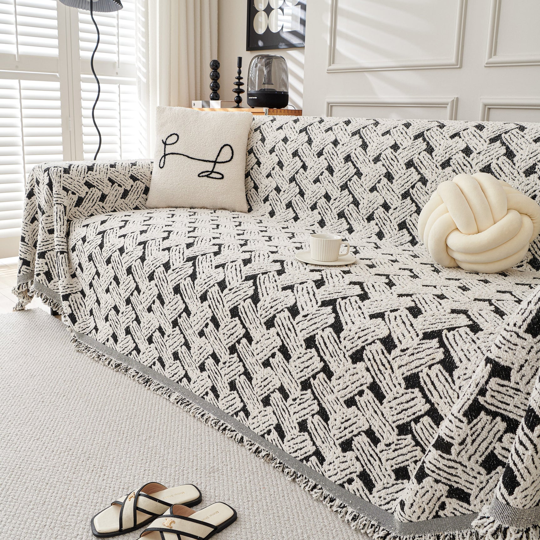 Oversized Reversible Couch Covers Sheet Blanket, L-Shape U-Shaped Sectional Protector for Cats Dogs - Ornate Home