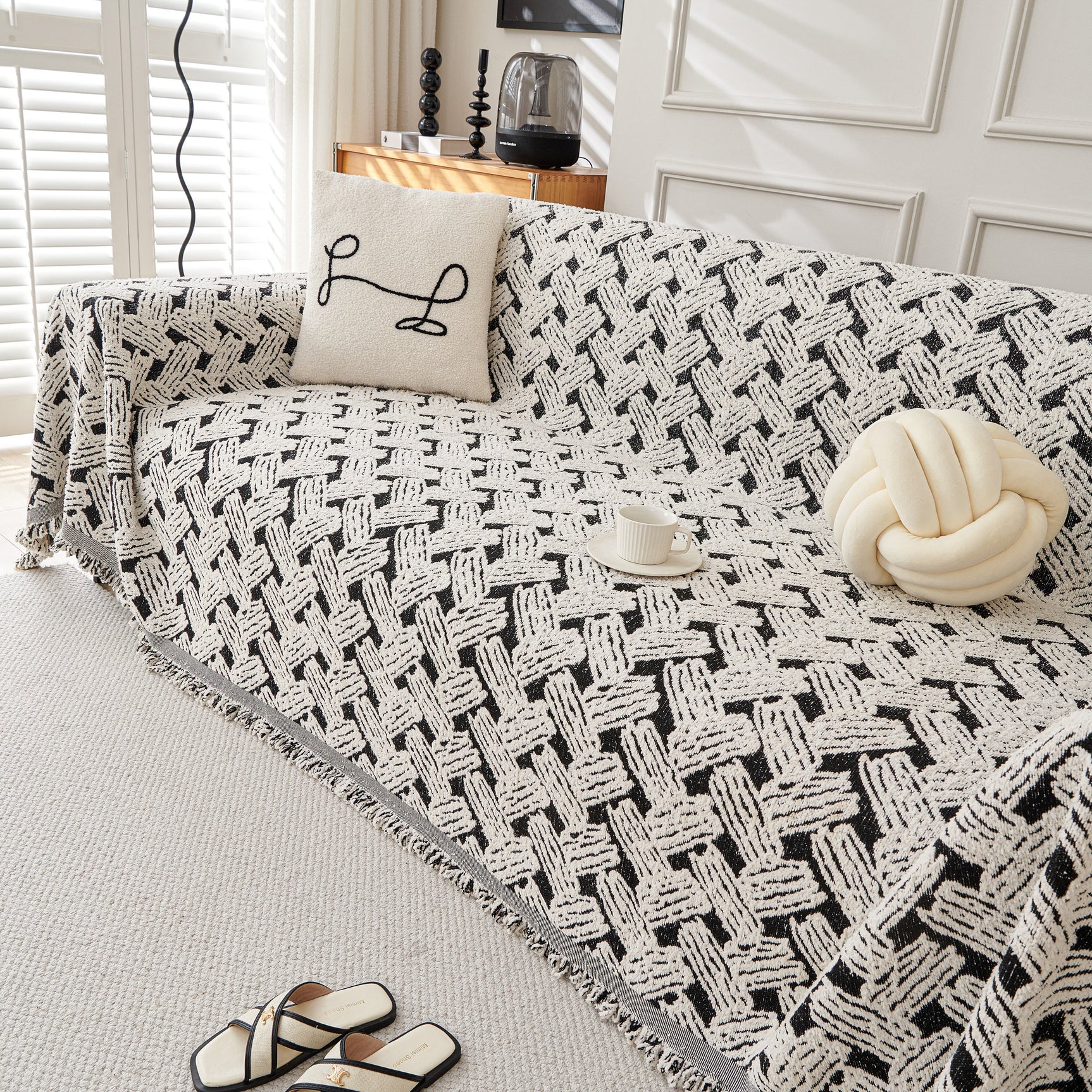 Oversized Reversible Couch Covers Sheet Blanket, L-Shape U-Shaped Sectional Protector for Cats Dogs - Ornate Home