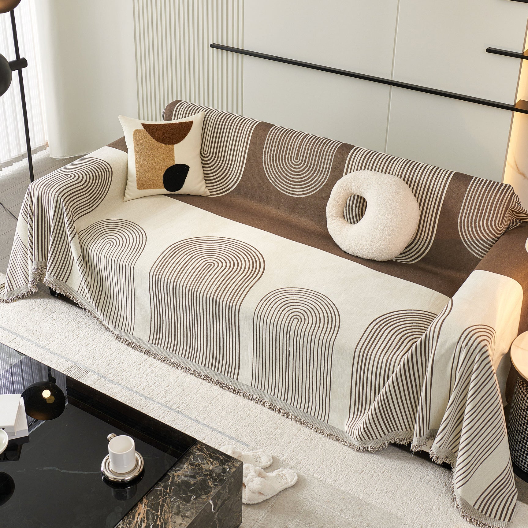 Oversized Sofa Throw Blanket, Couch Protector Throw for Stylish Home Protection - Ornate Home
