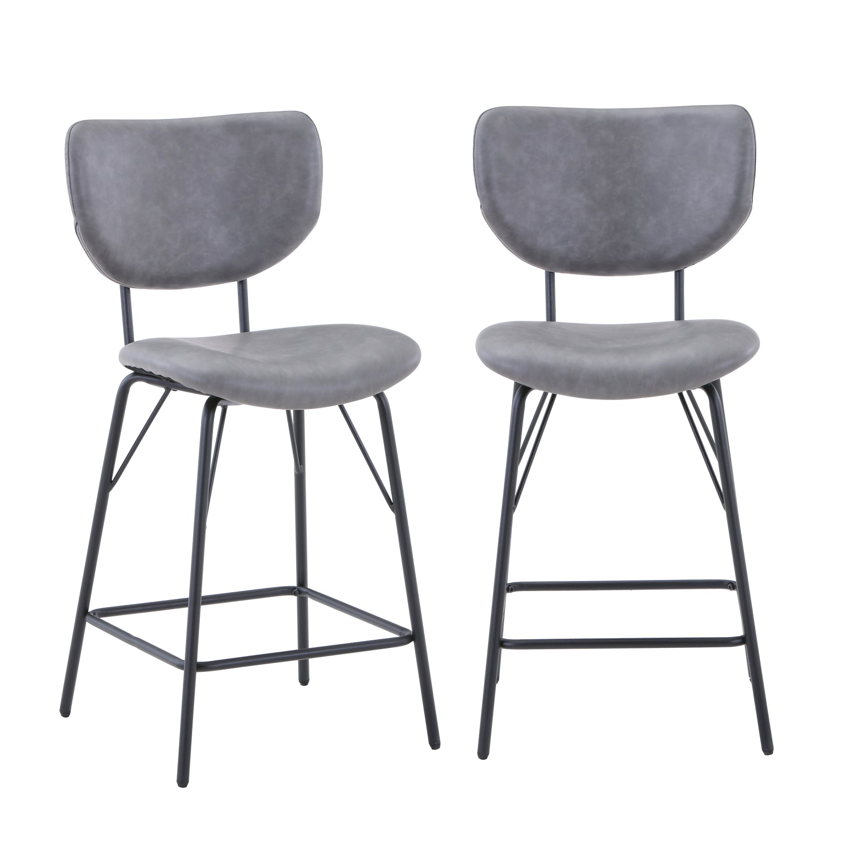 Owen Grey Uph Stool (Set of 2) - Ornate Home