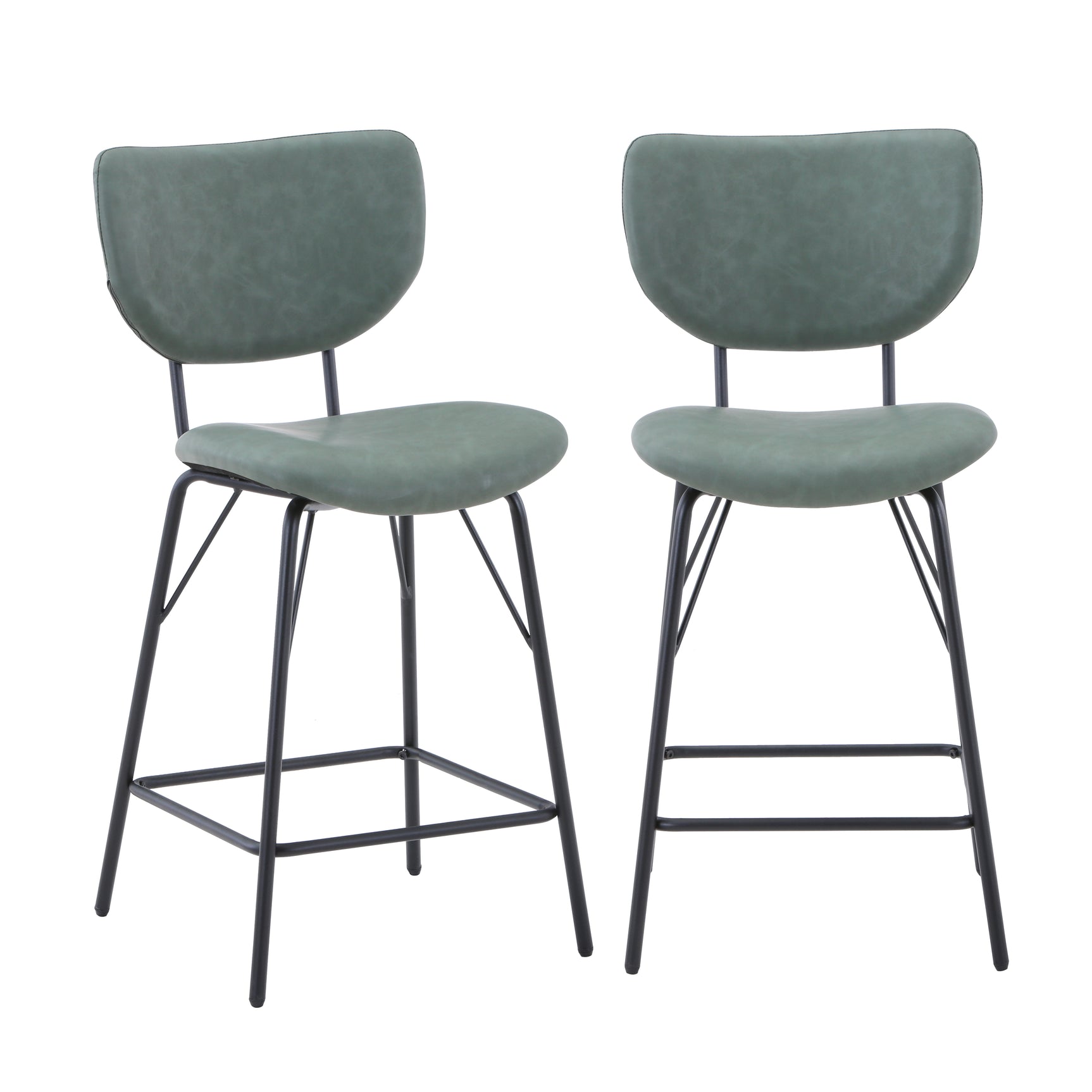 Owen Jade Uph Stool (Set of 2) - Ornate Home