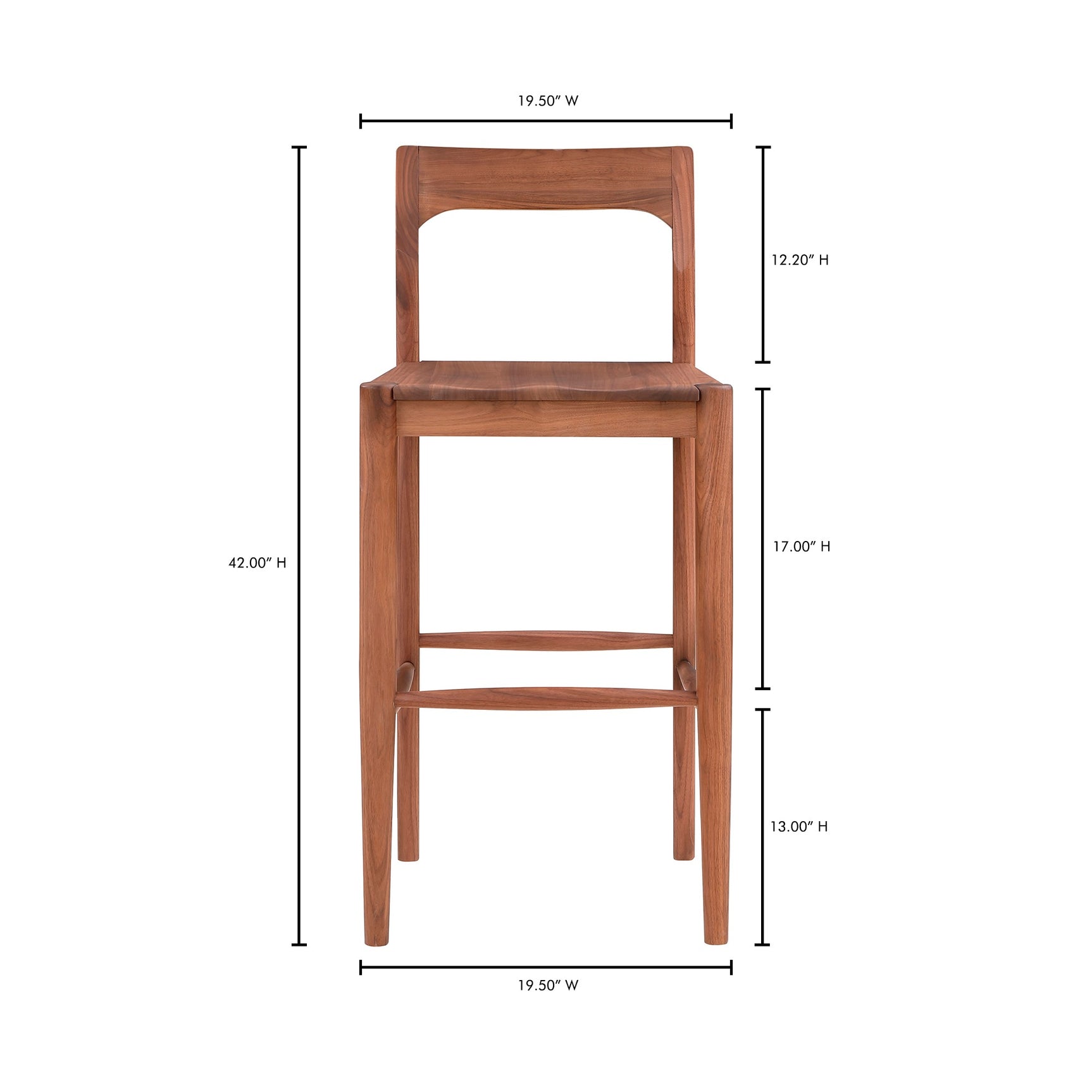 Owing Walnut Brown Barstool - Ornate Home