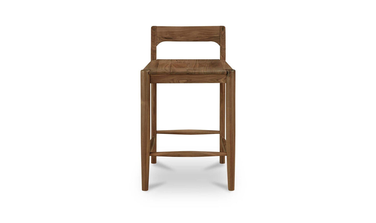 Owing Walnut Counter Low Back Stool