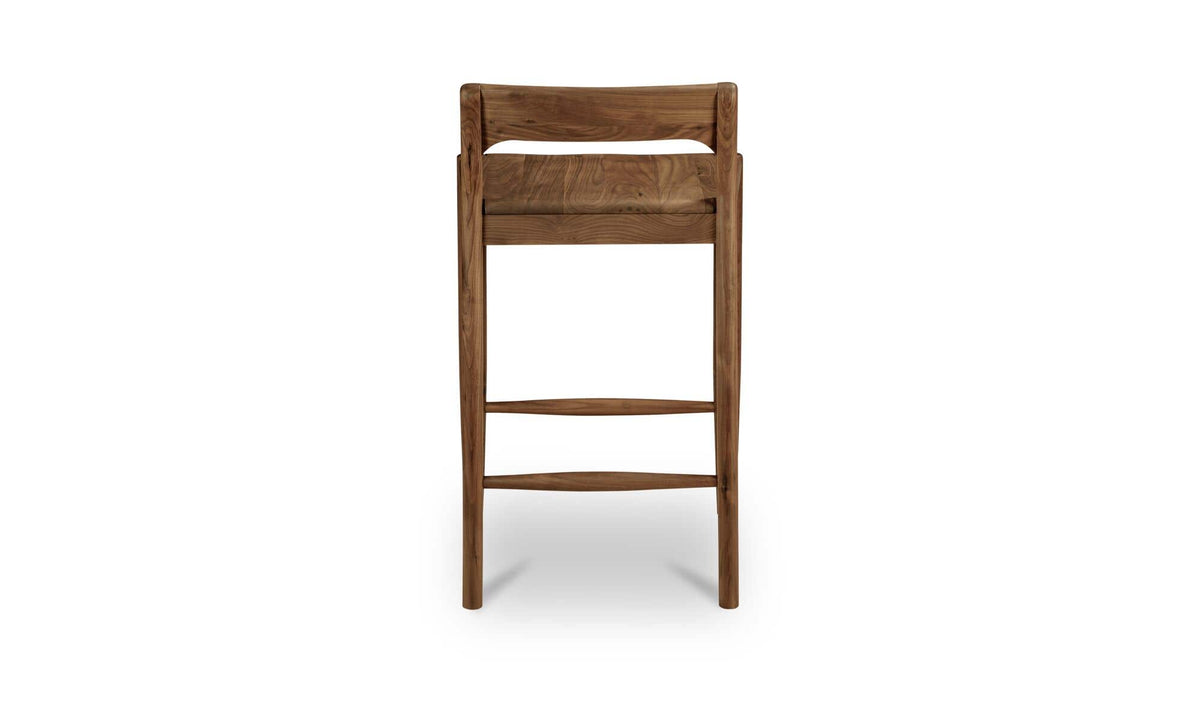 Owing Walnut Counter Low Back Stool