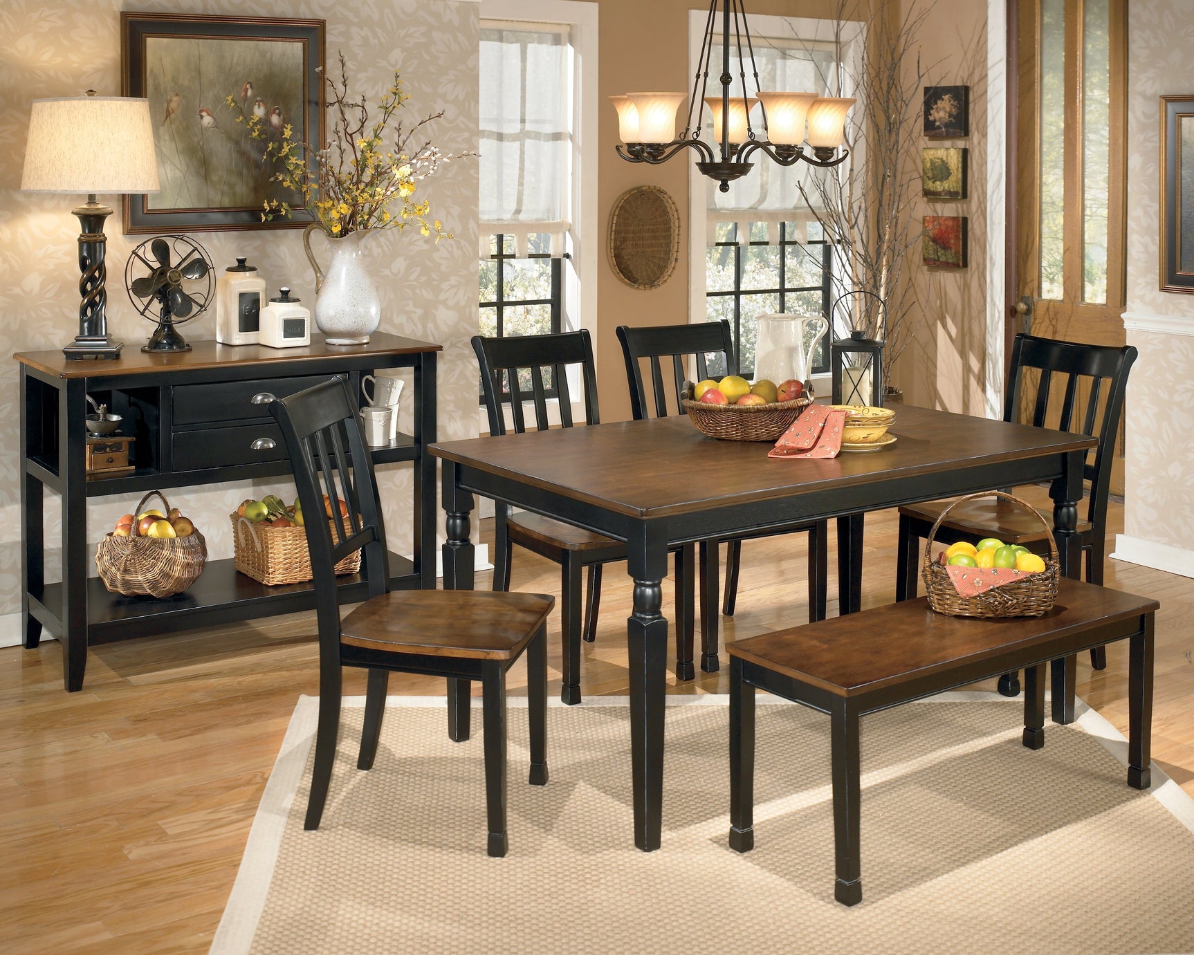 Owingsville Black/Brown Dining Table - Ornate Home