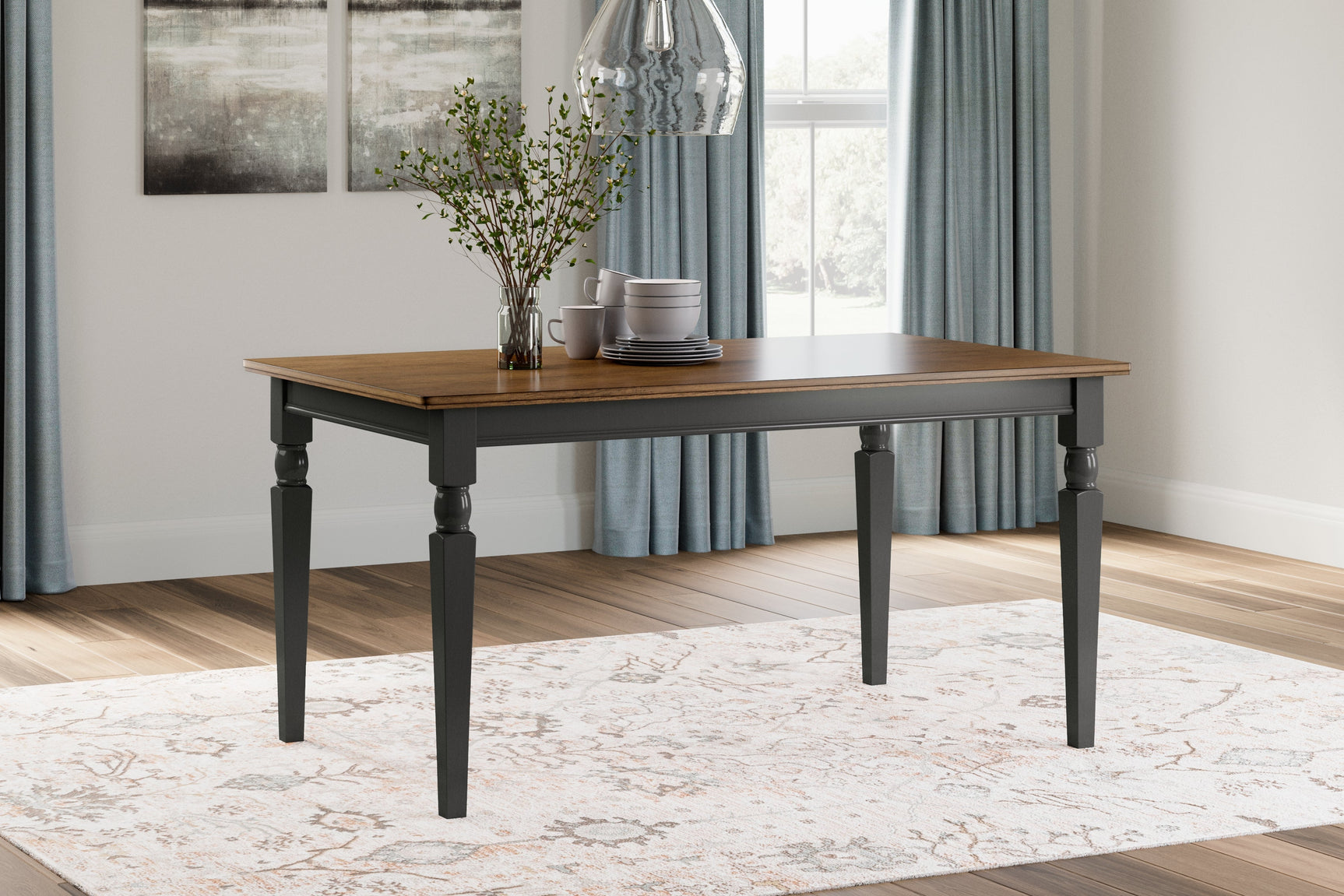 Owingsville Black/Brown Dining Table - Ornate Home