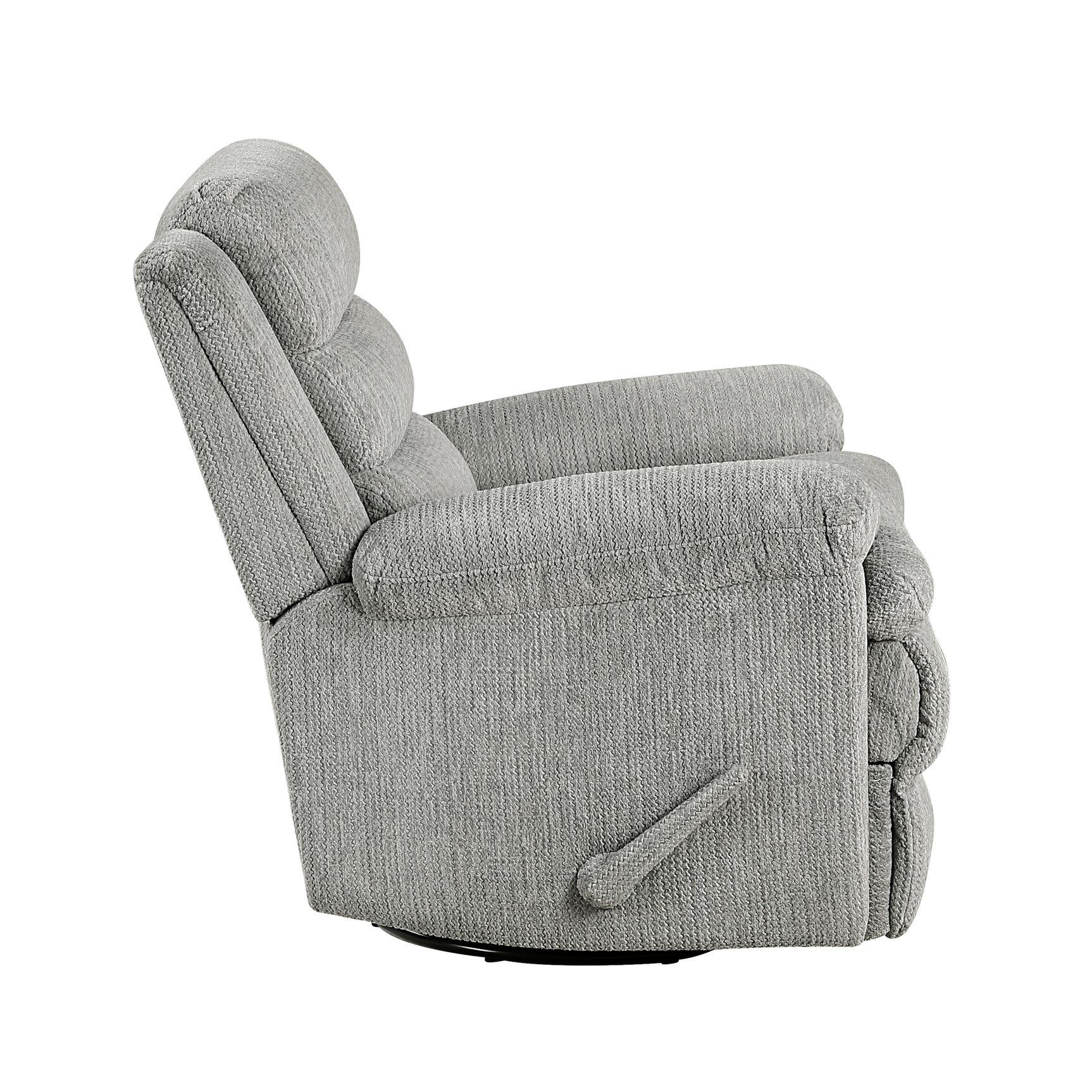 Oxford Gray Swivel Glider Reclining Chair - Ornate Home