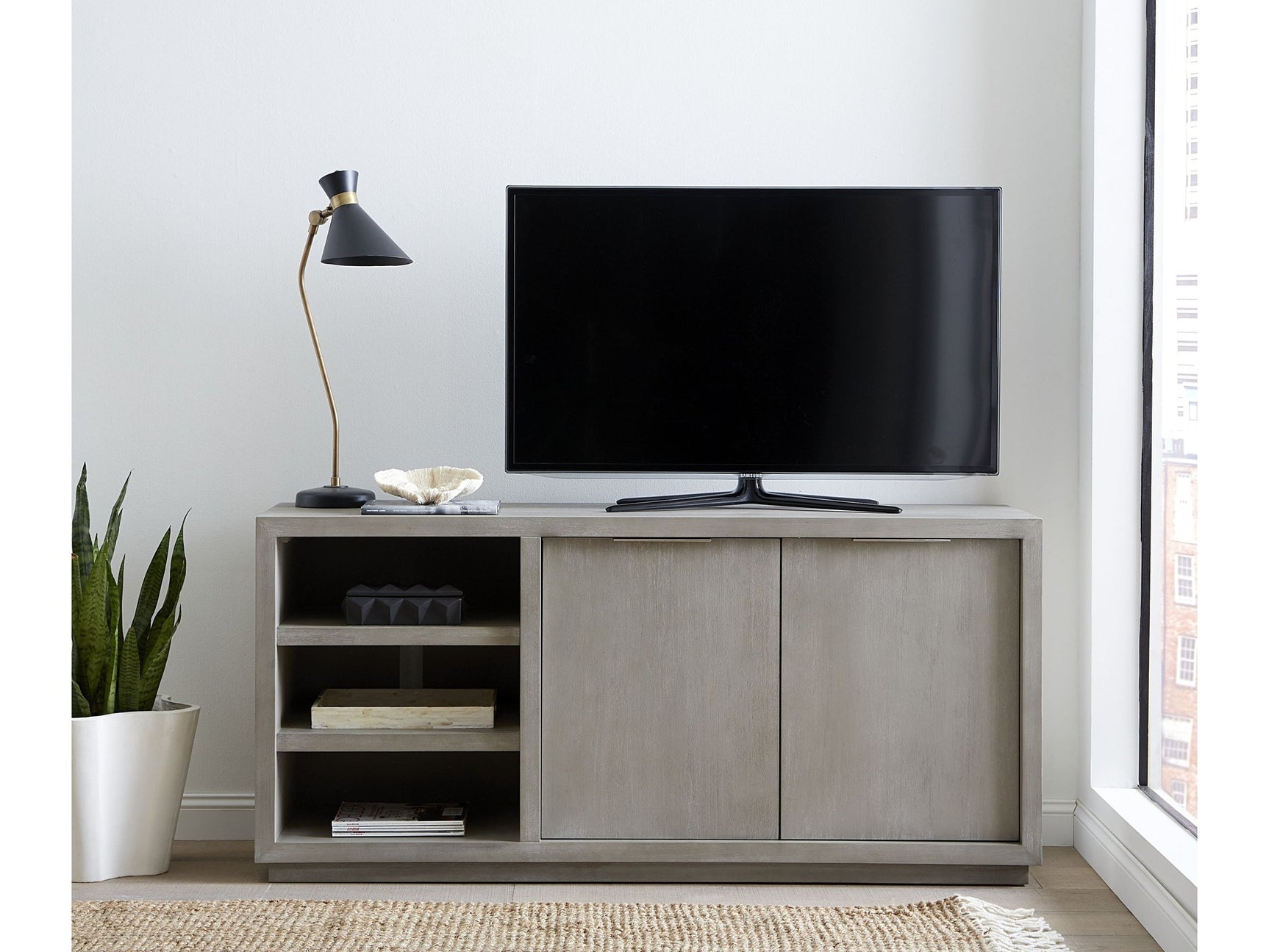 Oxford Media Console 64 inch in Mineral - Ornate Home