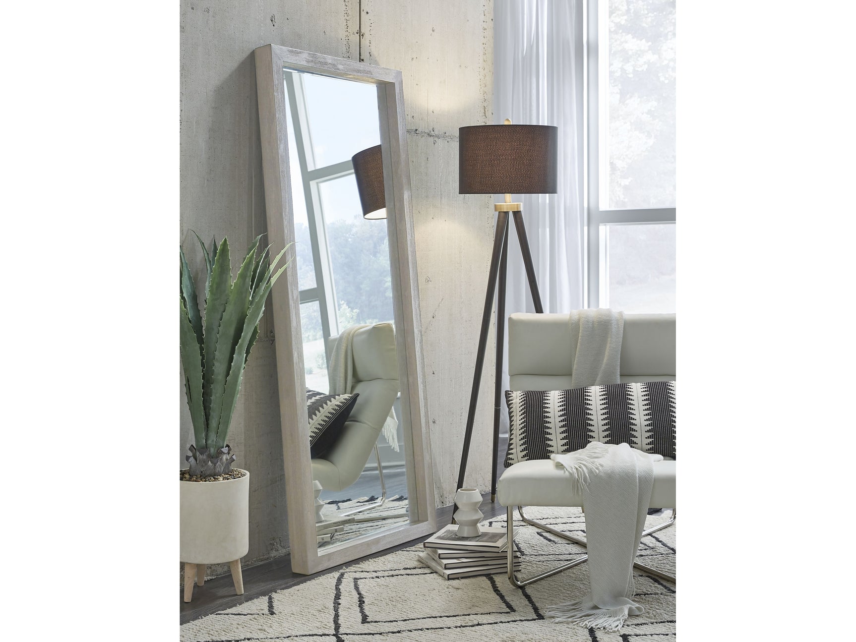 Oxford Mineral Floor Mirror - Ornate Home