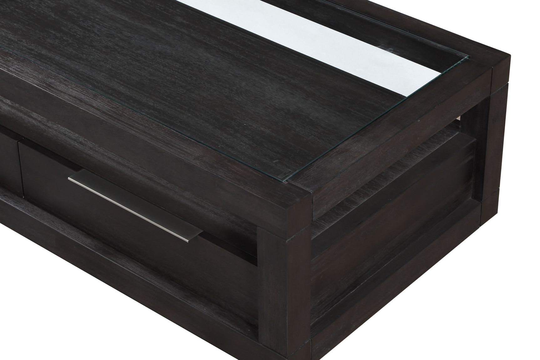 Oxford Two Drawer Rectangular Coffee Table in Basalt Grey - Ornate Home