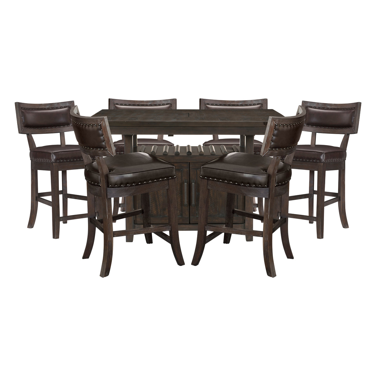 Oxton Cherry 7pc Dining Set - Ornate Home
