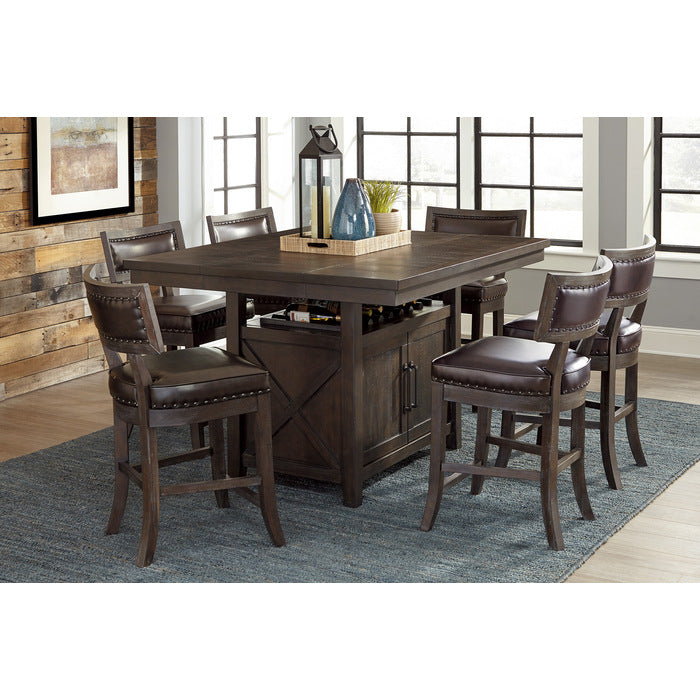 Oxton Dark Cherry Counter Height Table - Ornate Home