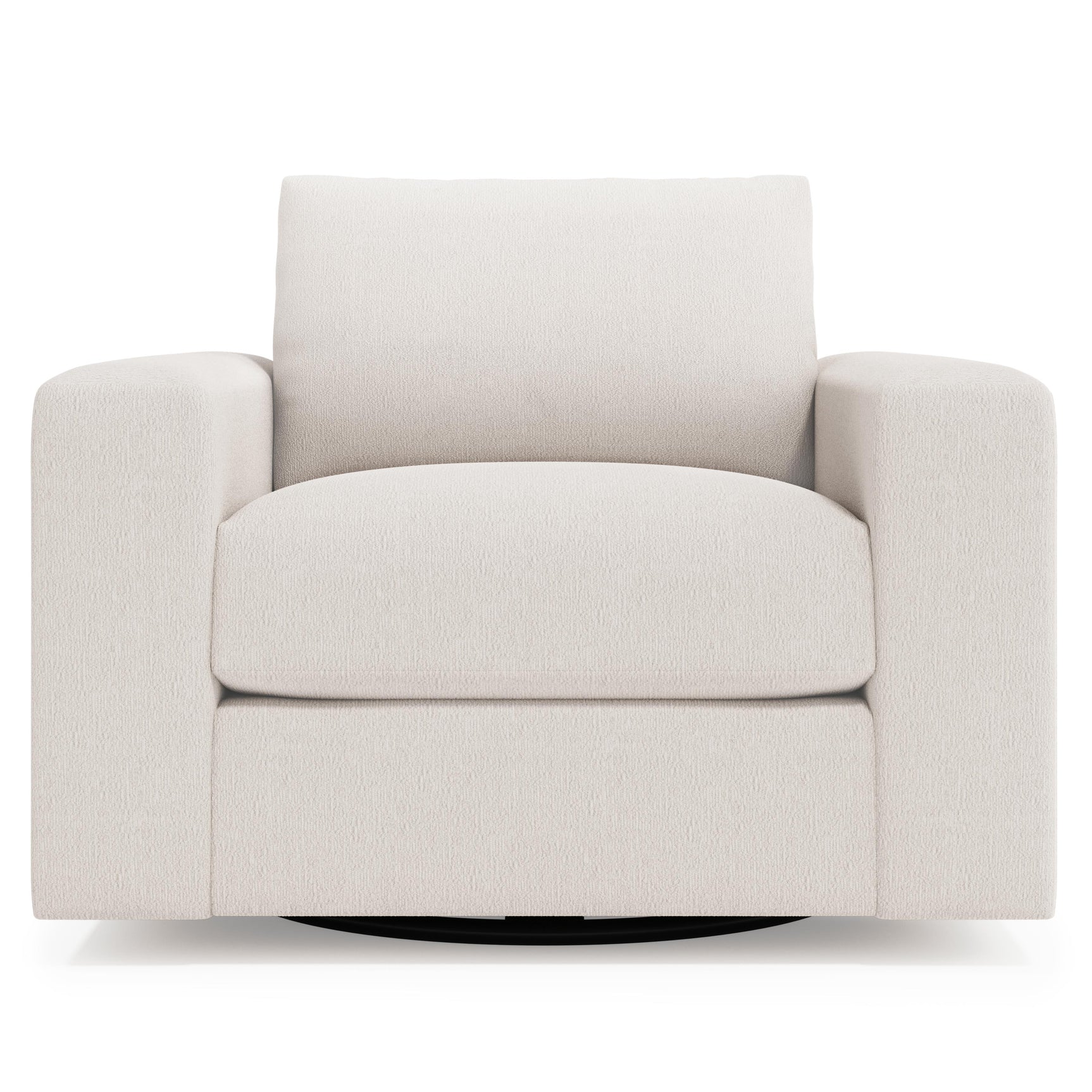 Vaughn Ivory Swivel Chair Without Pillows