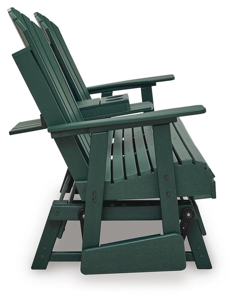 Hyland Green Outdoor Loveseat Glider