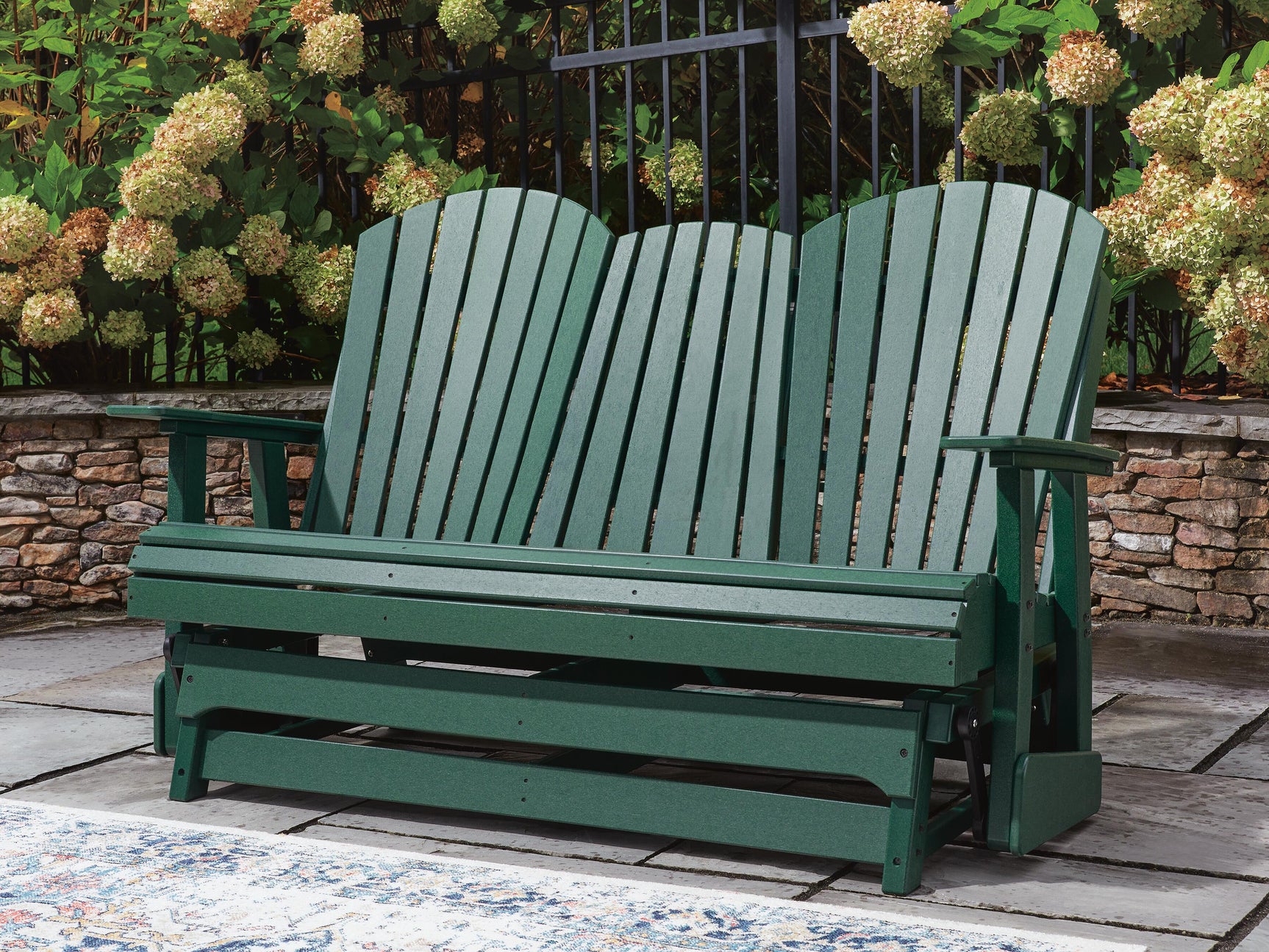 Hyland Green Outdoor Loveseat Glider