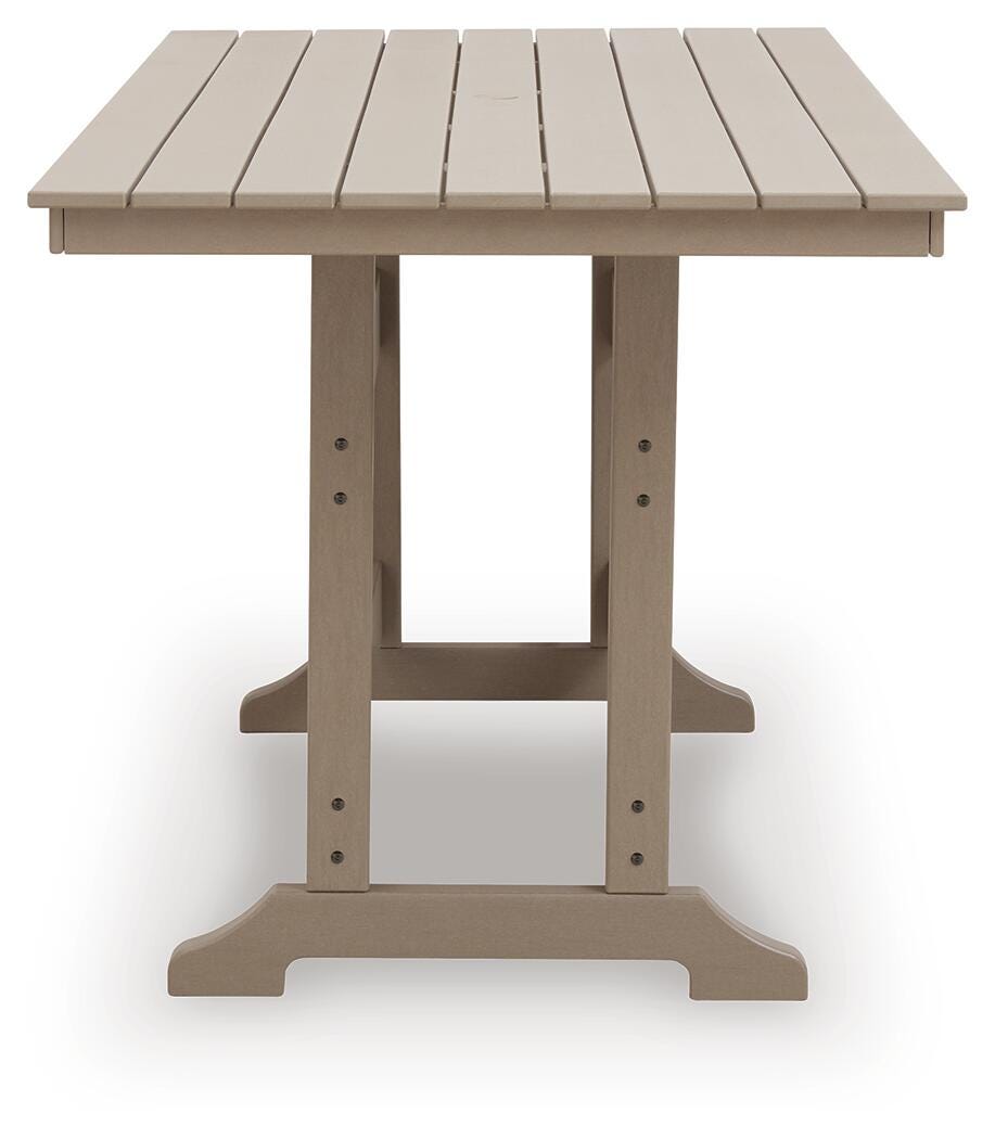 Sandy Dune Medium Brown Outdoor Counter Height Dining Table
