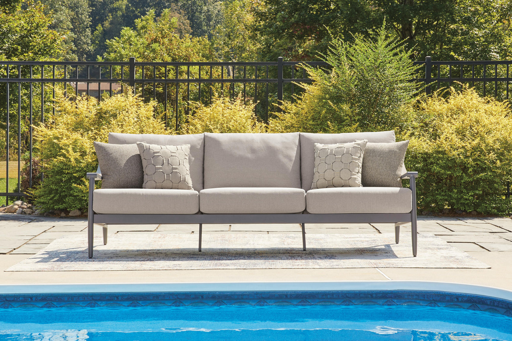 North Island Gray Outdoor Sofa with Cushion