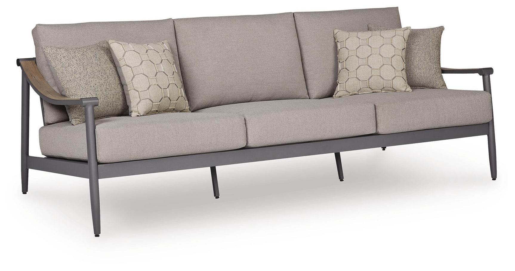 North Island Gray Outdoor Sofa with Cushion