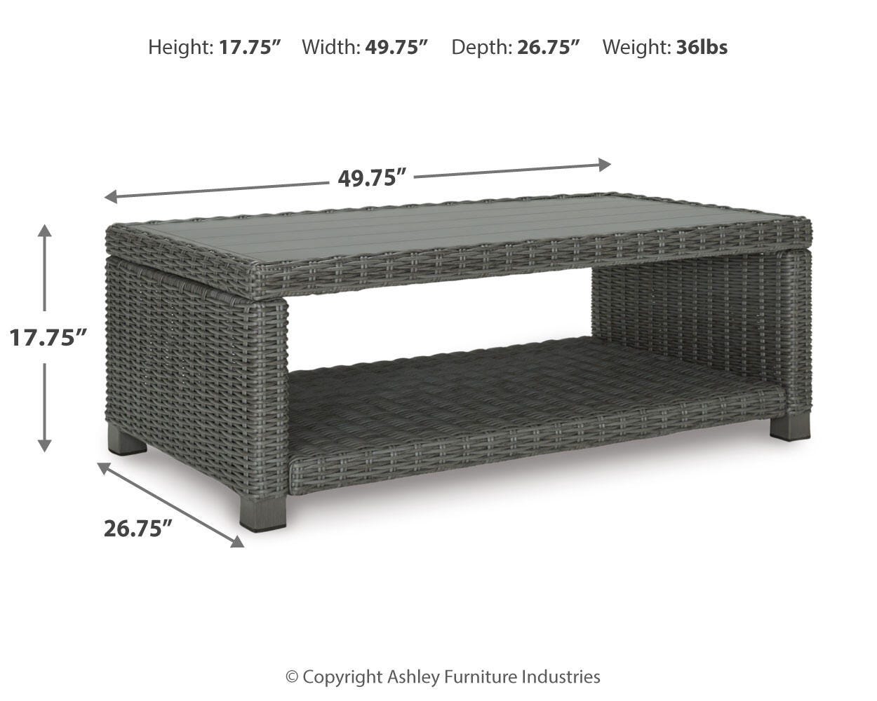 Elite Park Gray Outdoor Coffee Table and End Table