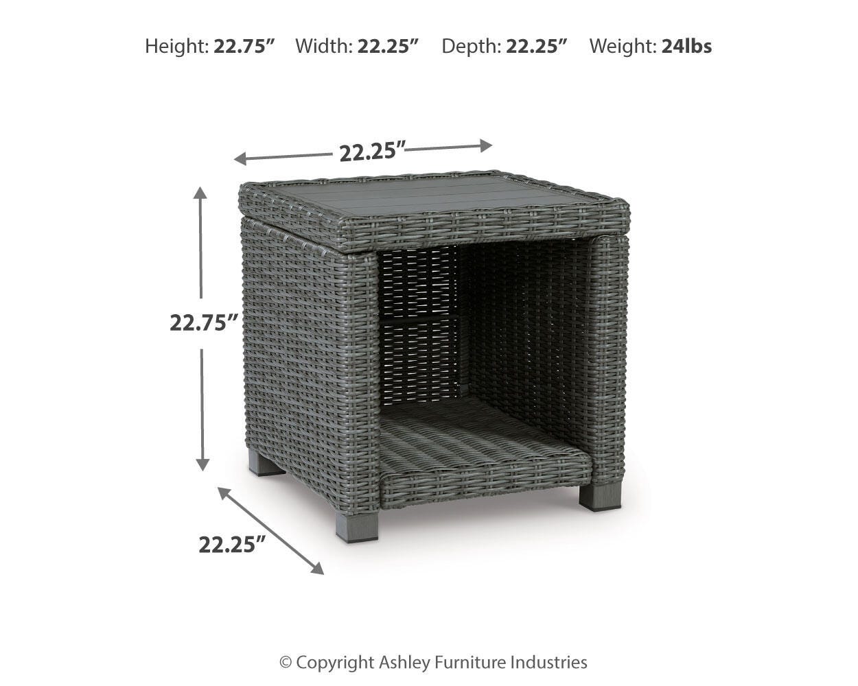 Elite Park Gray Outdoor Coffee Table and End Table
