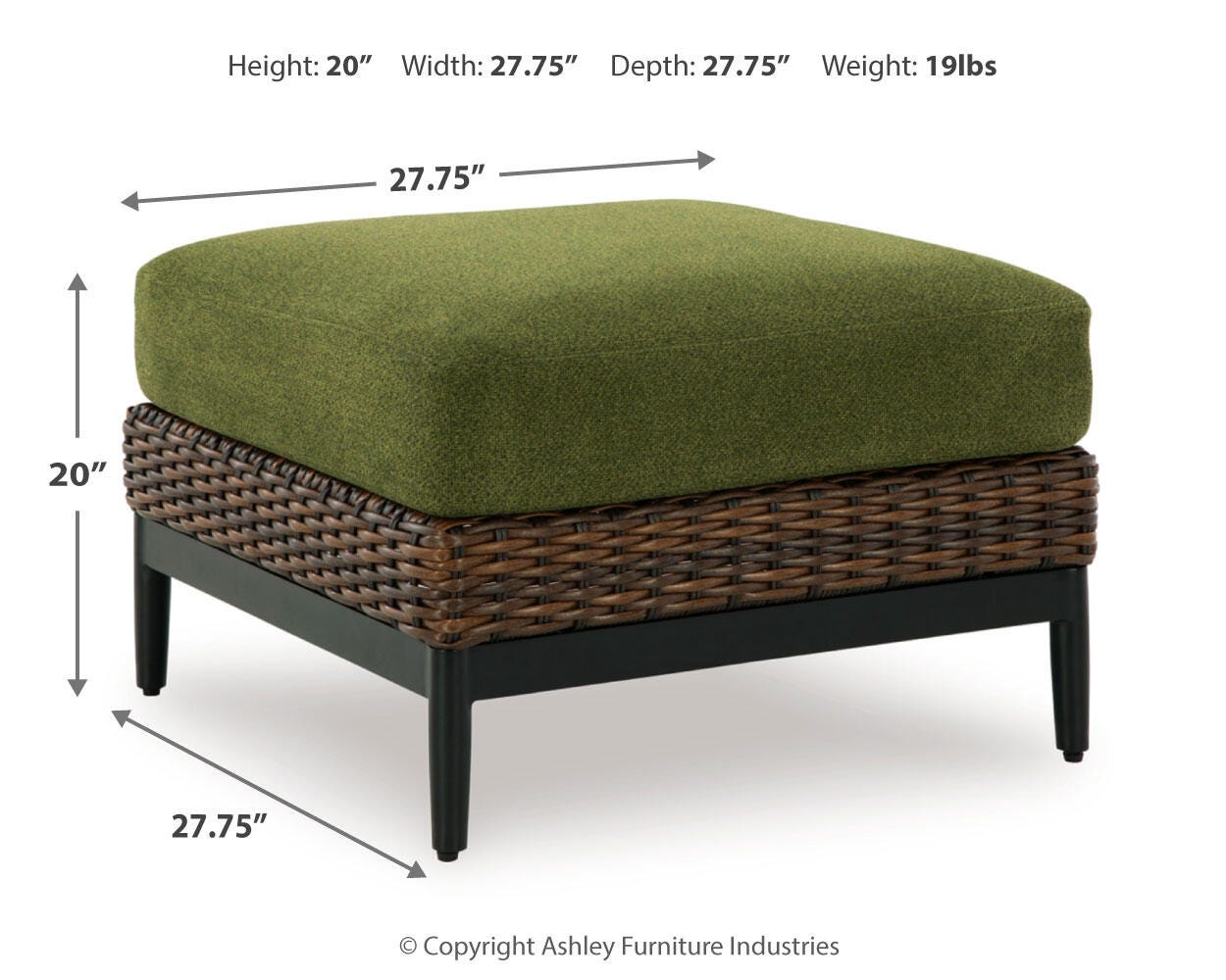 Horizon Hall Brown/Green Outdoor Sofa, 2 Lounge Chairs and 2 Ottomans (Online Special Price)