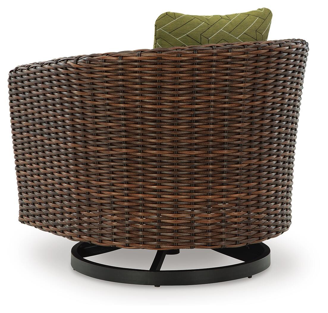 Horizon Hall Brown/Green Outdoor Sofa, 2 Lounge Chairs and 2 Ottomans (Online Special Price)