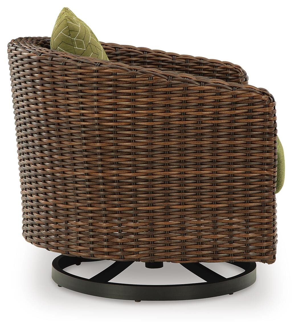 Horizon Hall Brown/Green Outdoor Sofa, 2 Lounge Chairs and 2 Ottomans (Online Special Price)