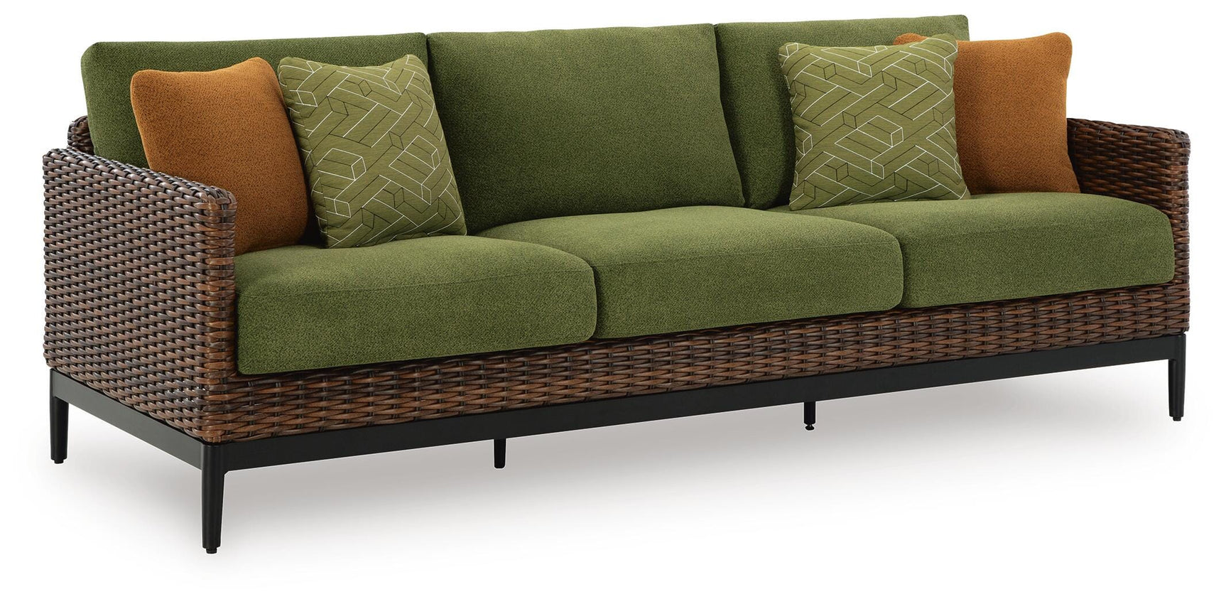 Horizon Hall Brown/Green Outdoor Sofa, 2 Lounge Chairs and 2 Ottomans (Online Special Price)