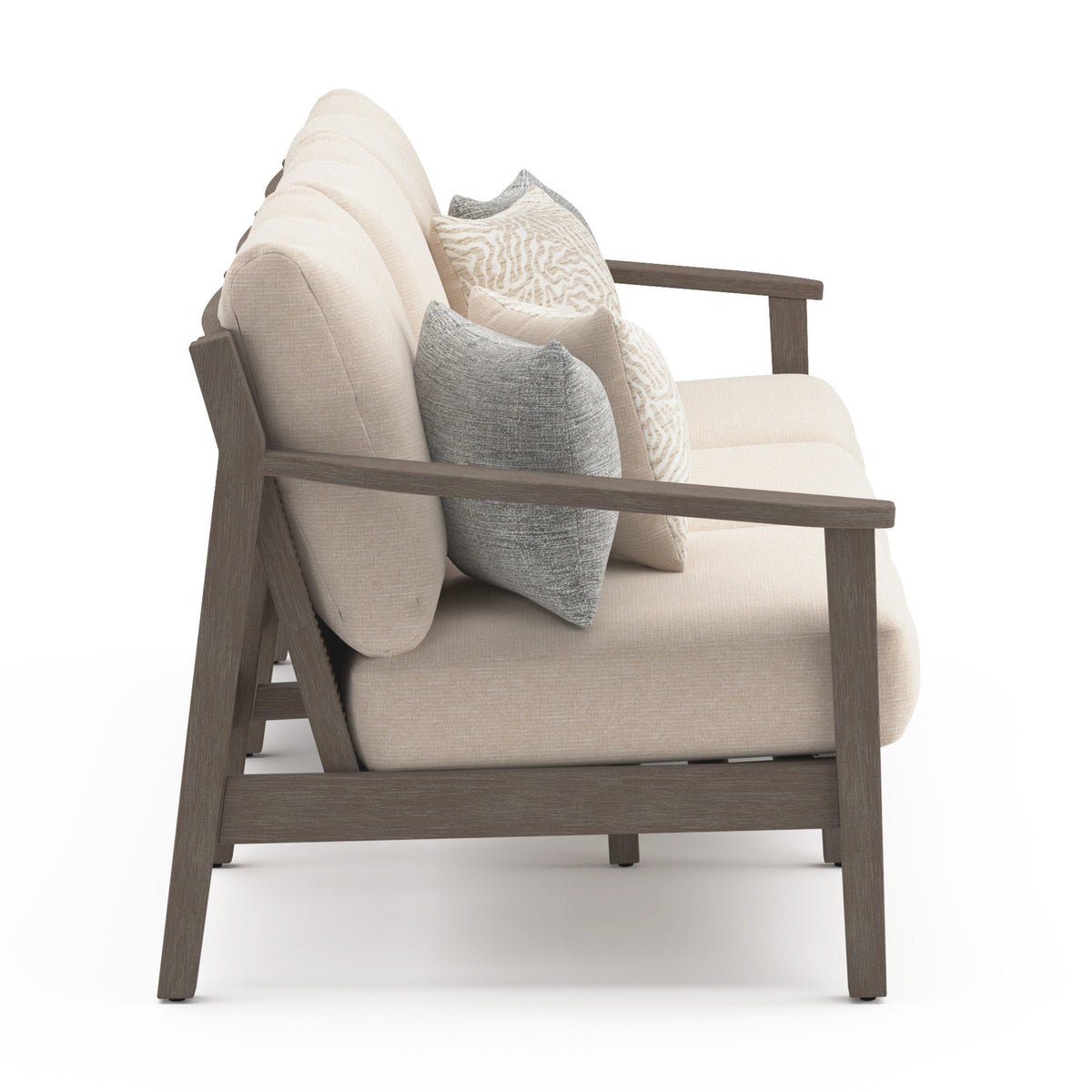Adams Lane Dark Brown/Beige Outdoor Sofa